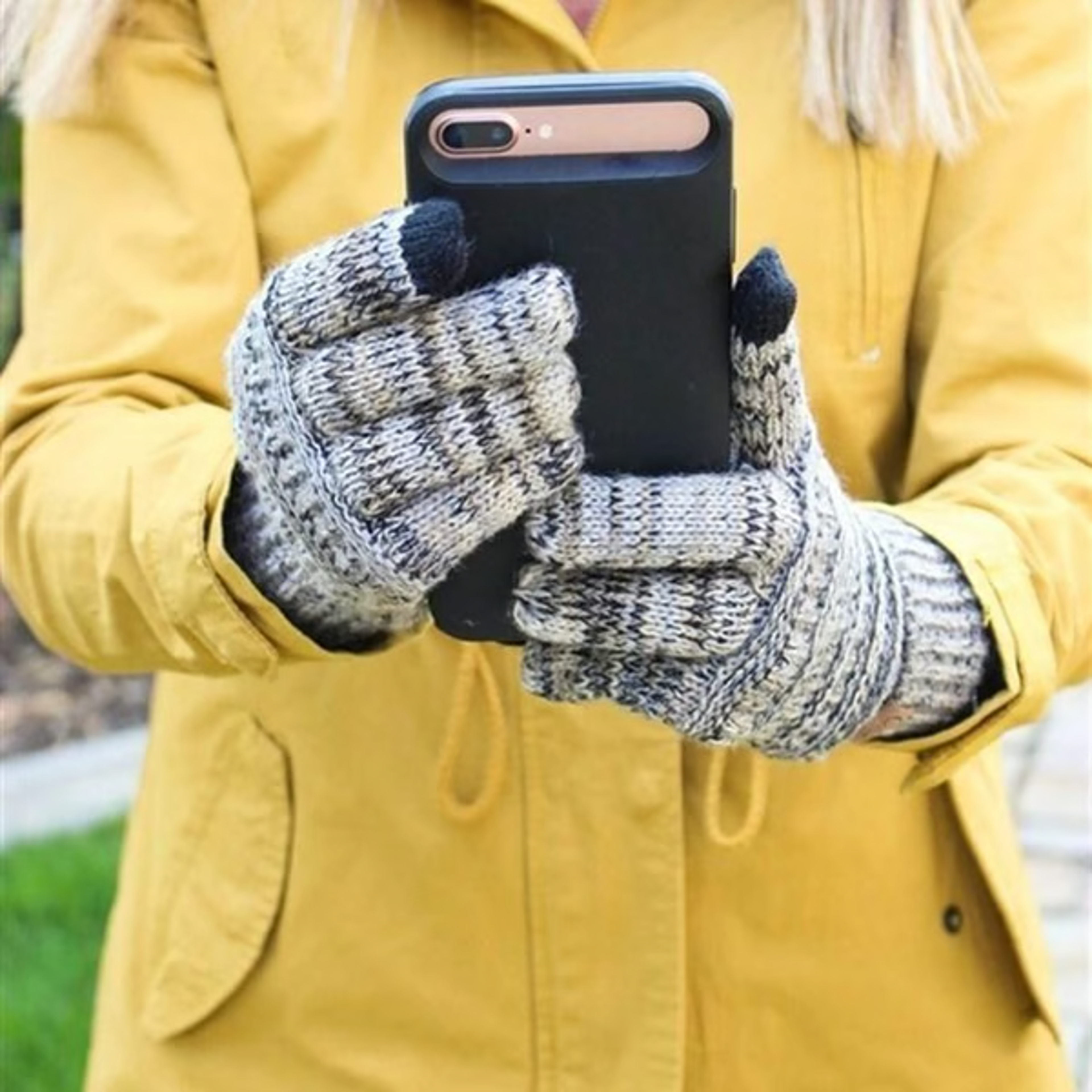 knitted texting gloves