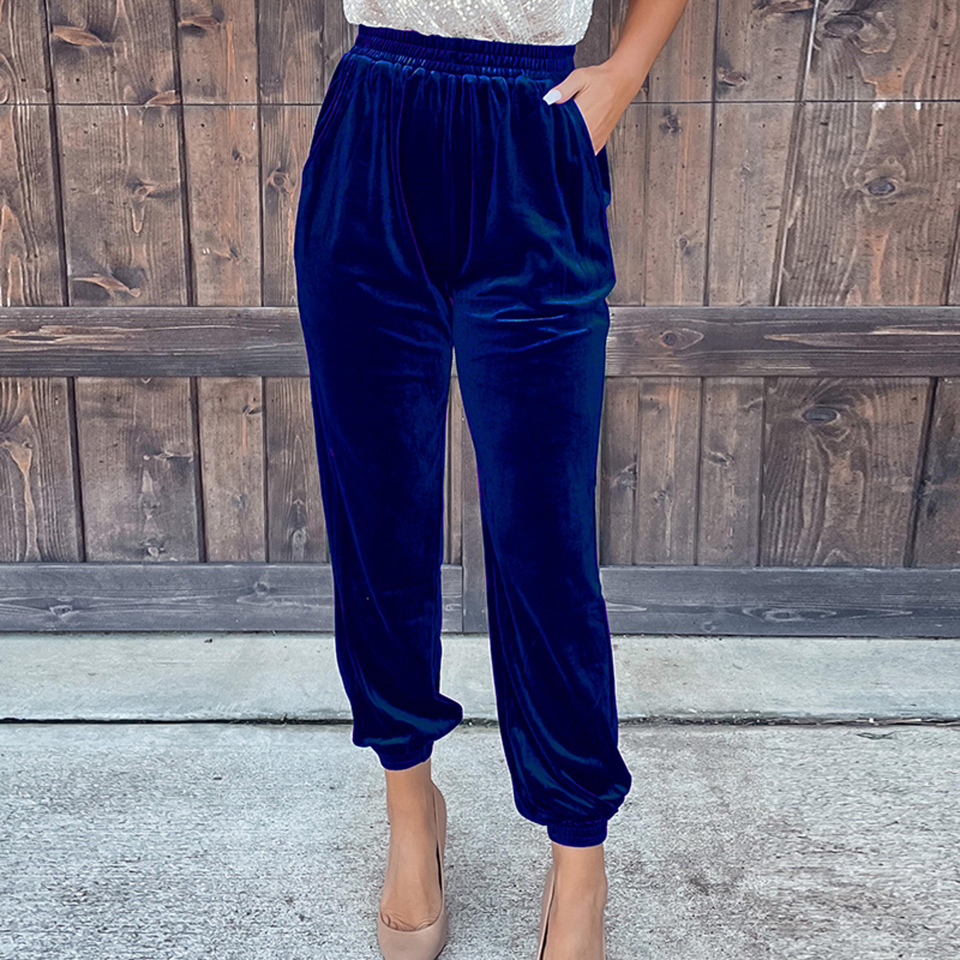 Buy Womens Red Velvet Pants