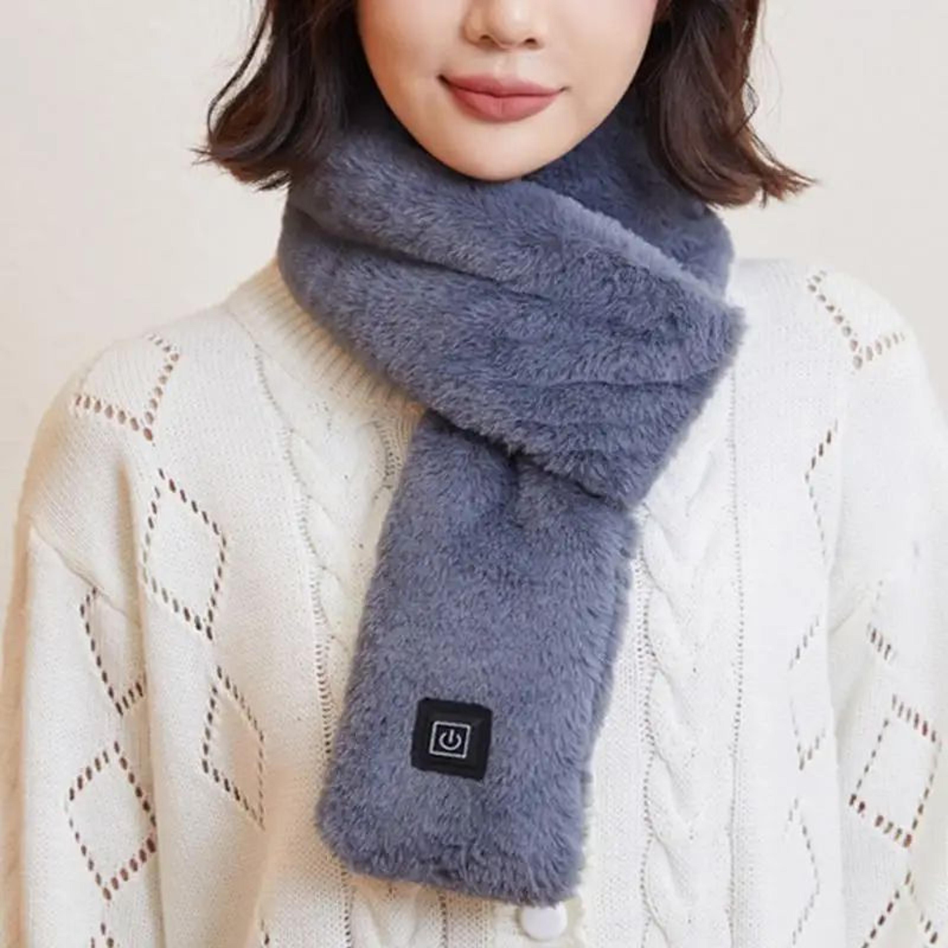 Heated Neck Scarf Electric Heated Soft Neck Wrap Skiing Heating Scarf For Men And Women 2