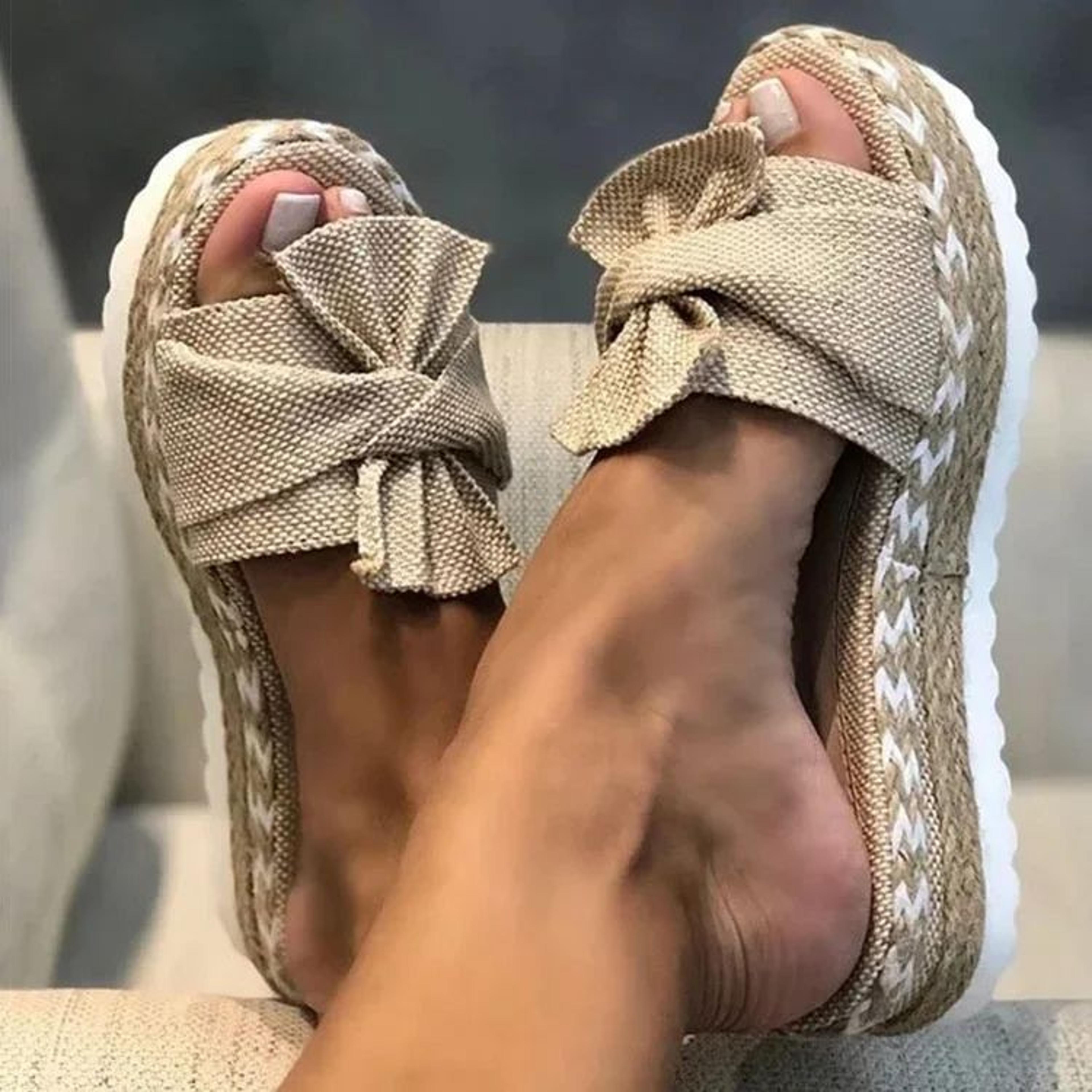 Women Casual Daily Comfy Bowknot SlipOn Sandals Elegant Summer Shoes For Every Occasion 5