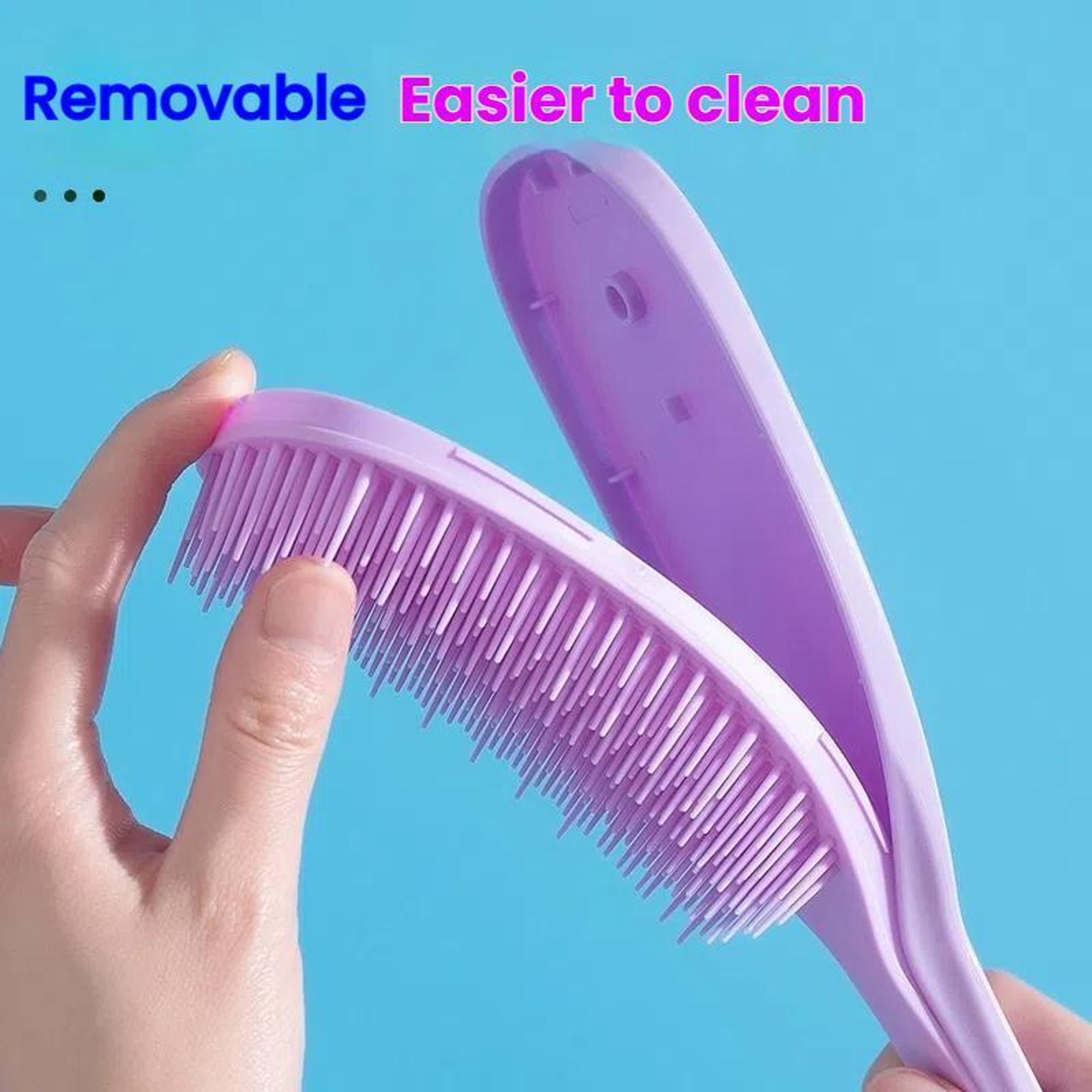 SoftFlex Detangling Comb For Curly  Straight Hair Wet Or Dry Scalp Massage Wide Tooth Comb 2