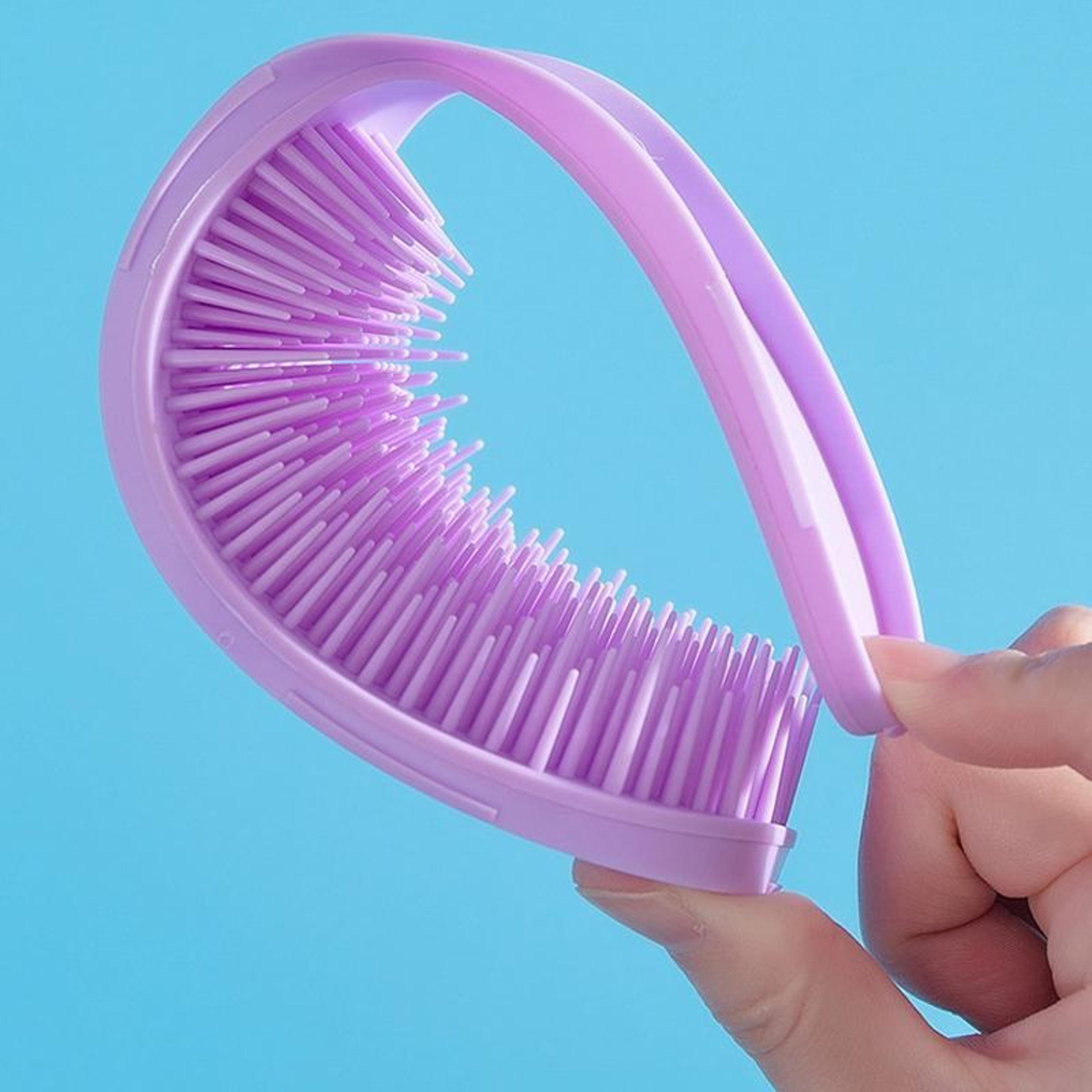 SoftFlex Detangling Comb For Curly  Straight Hair Wet Or Dry Scalp Massage Wide Tooth Comb 4