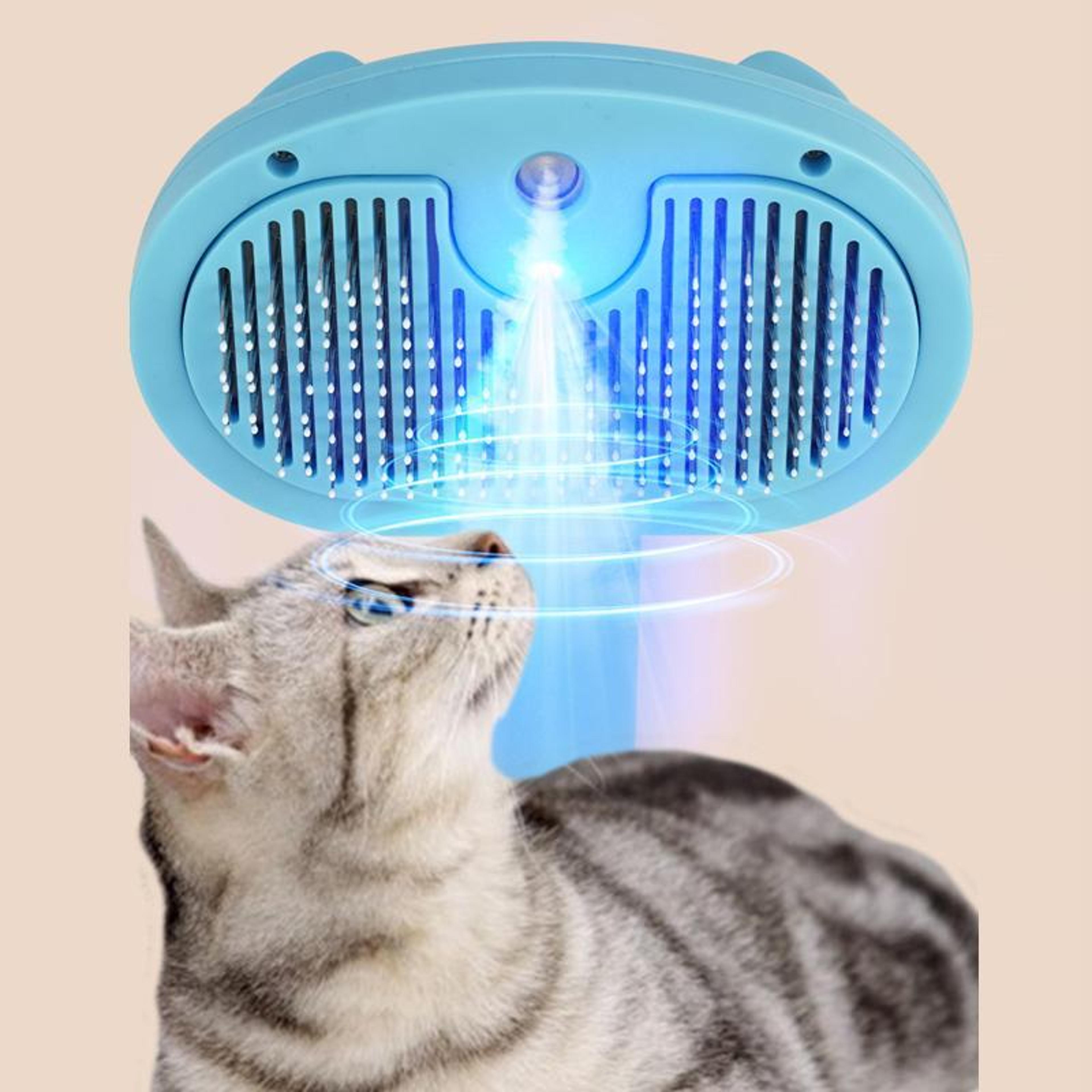 Pet Grooming Brush With Antibacterial Spray  Self Cleaning Massage Comb 1