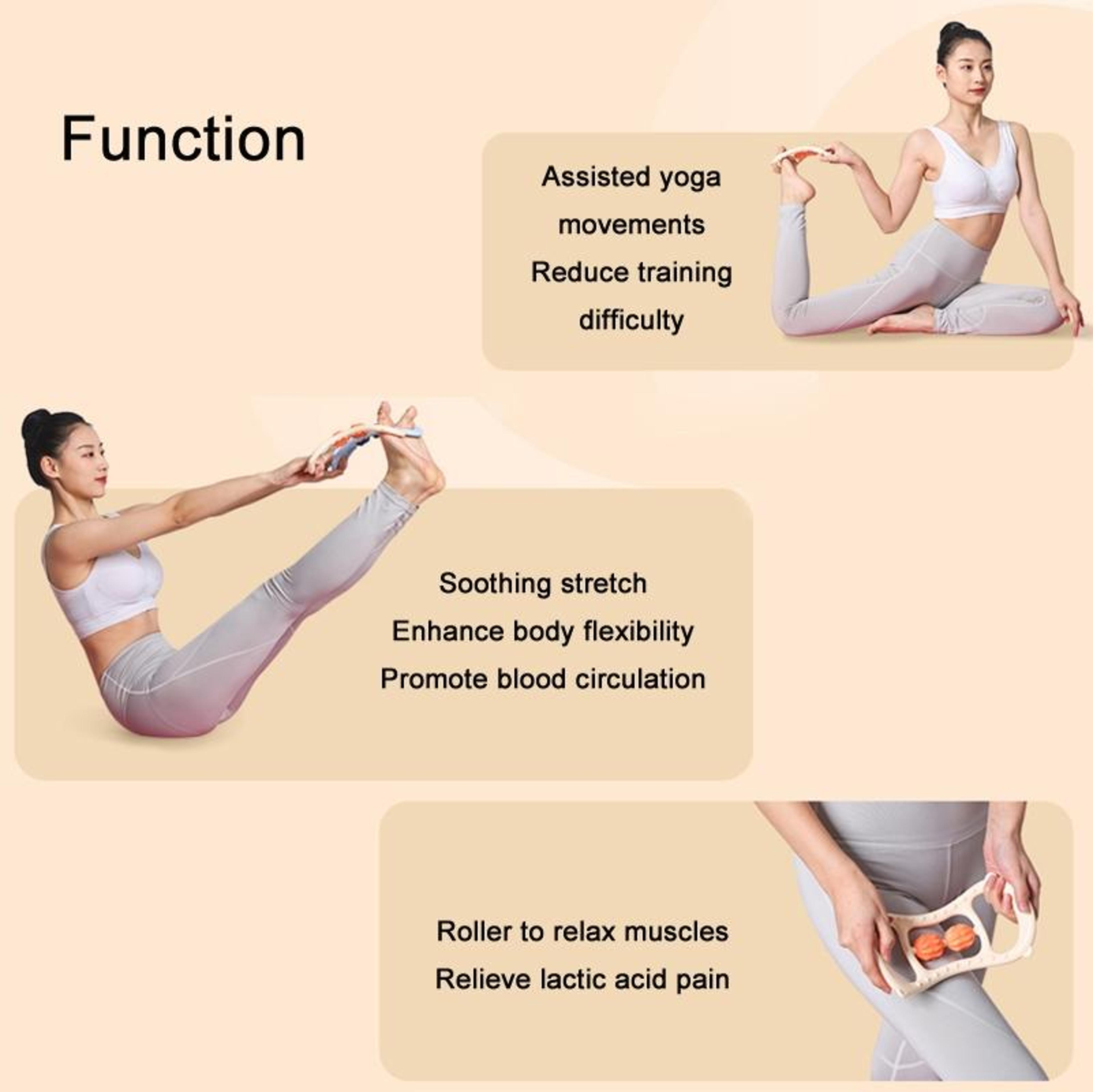 Yoga Stretch Ring Massage Roller For Assisted Stretching 3