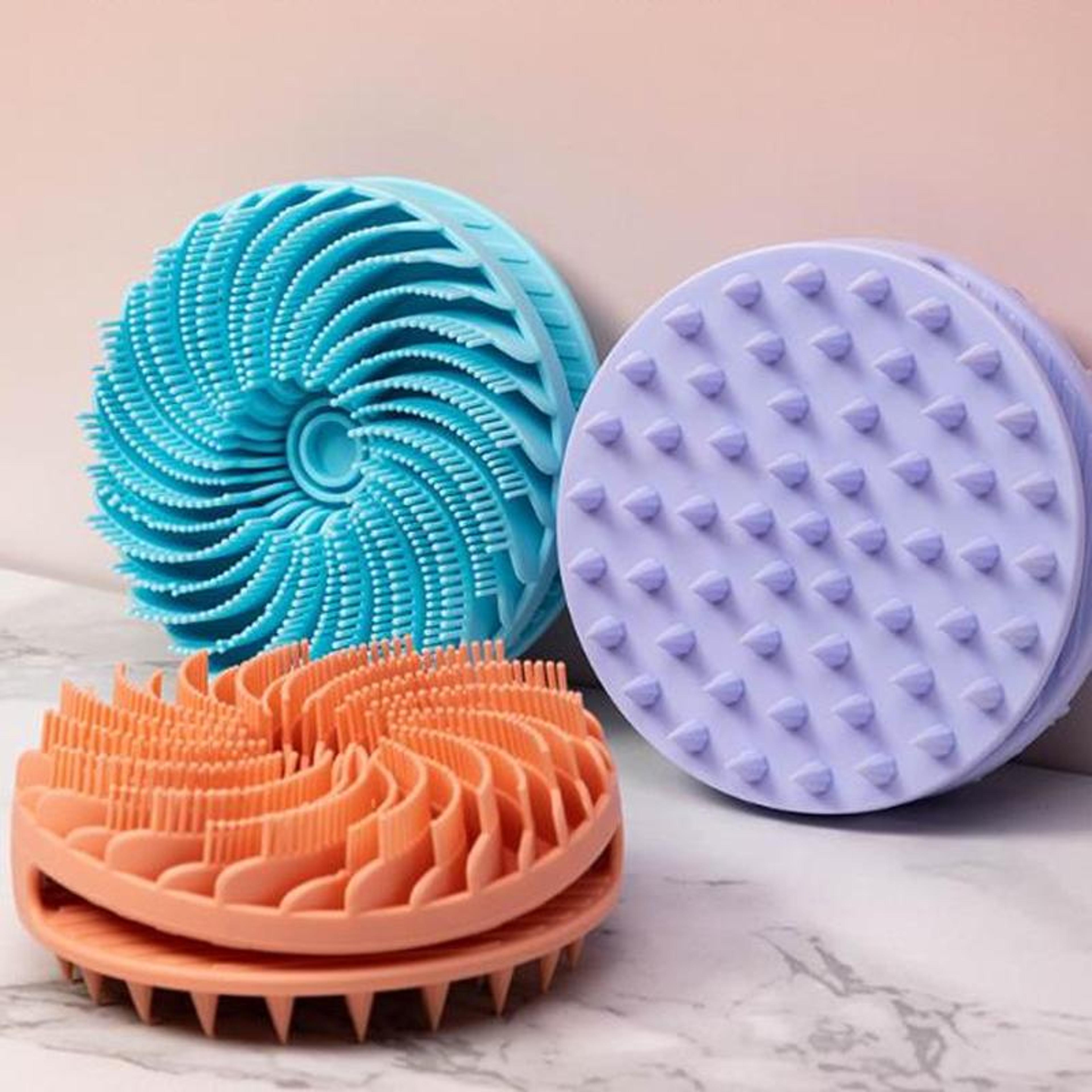 double sided silicone body scrubber shower brush