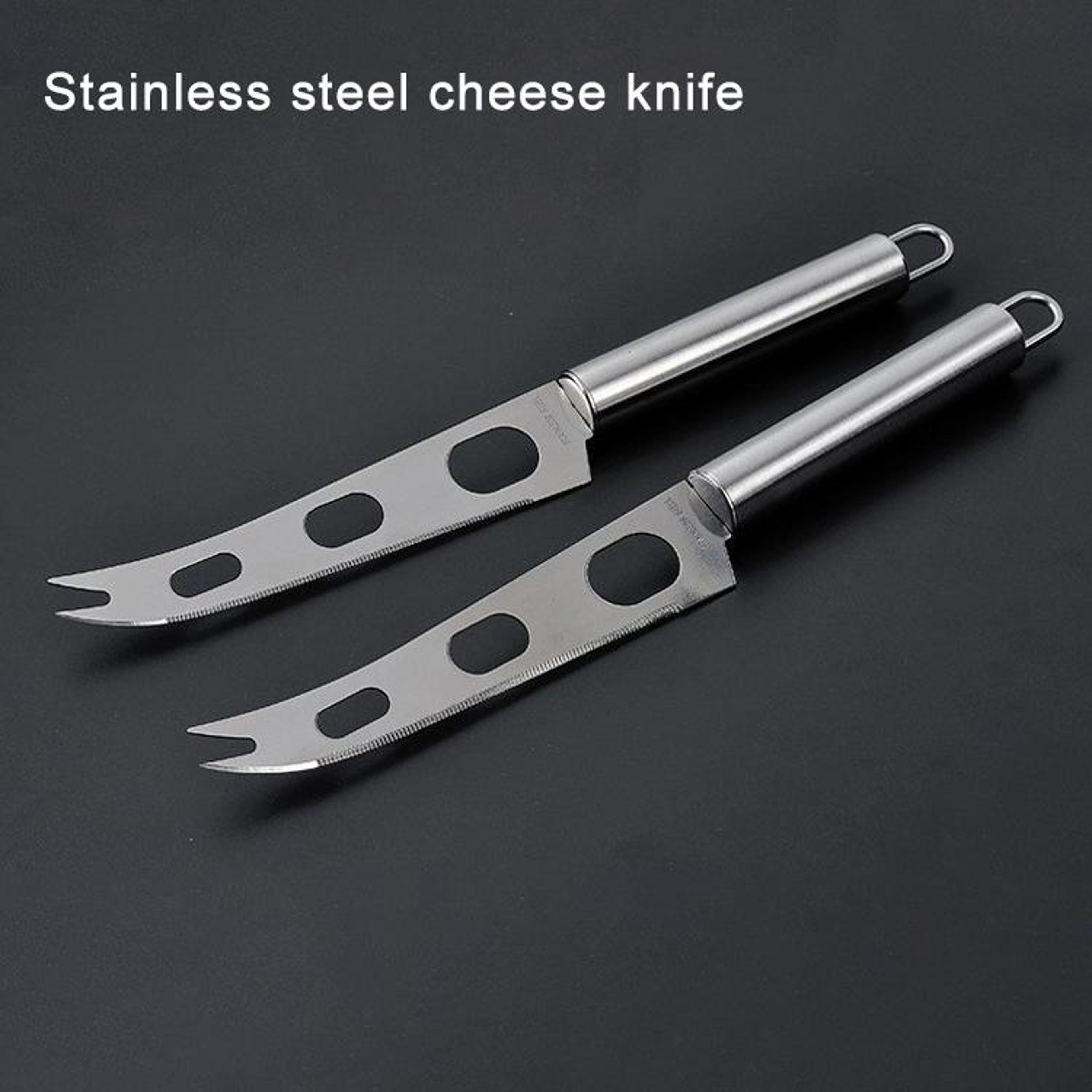 Stainless Steel Cheese Knife With Fork Tip 1