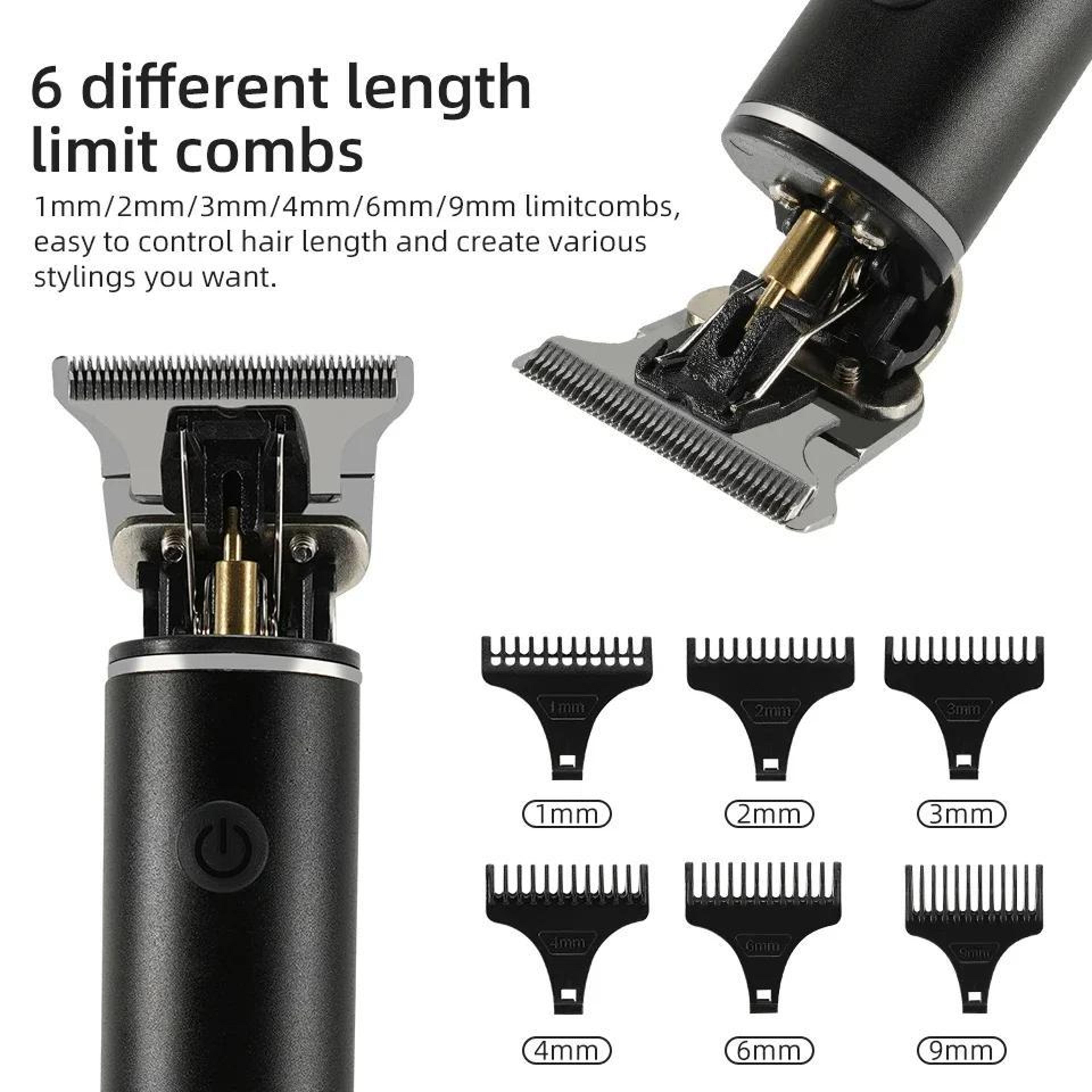 Rechargeable Hair Clippers For Men Zero Blade Trimmer For Vintage Oil Head  Bald Styles 5