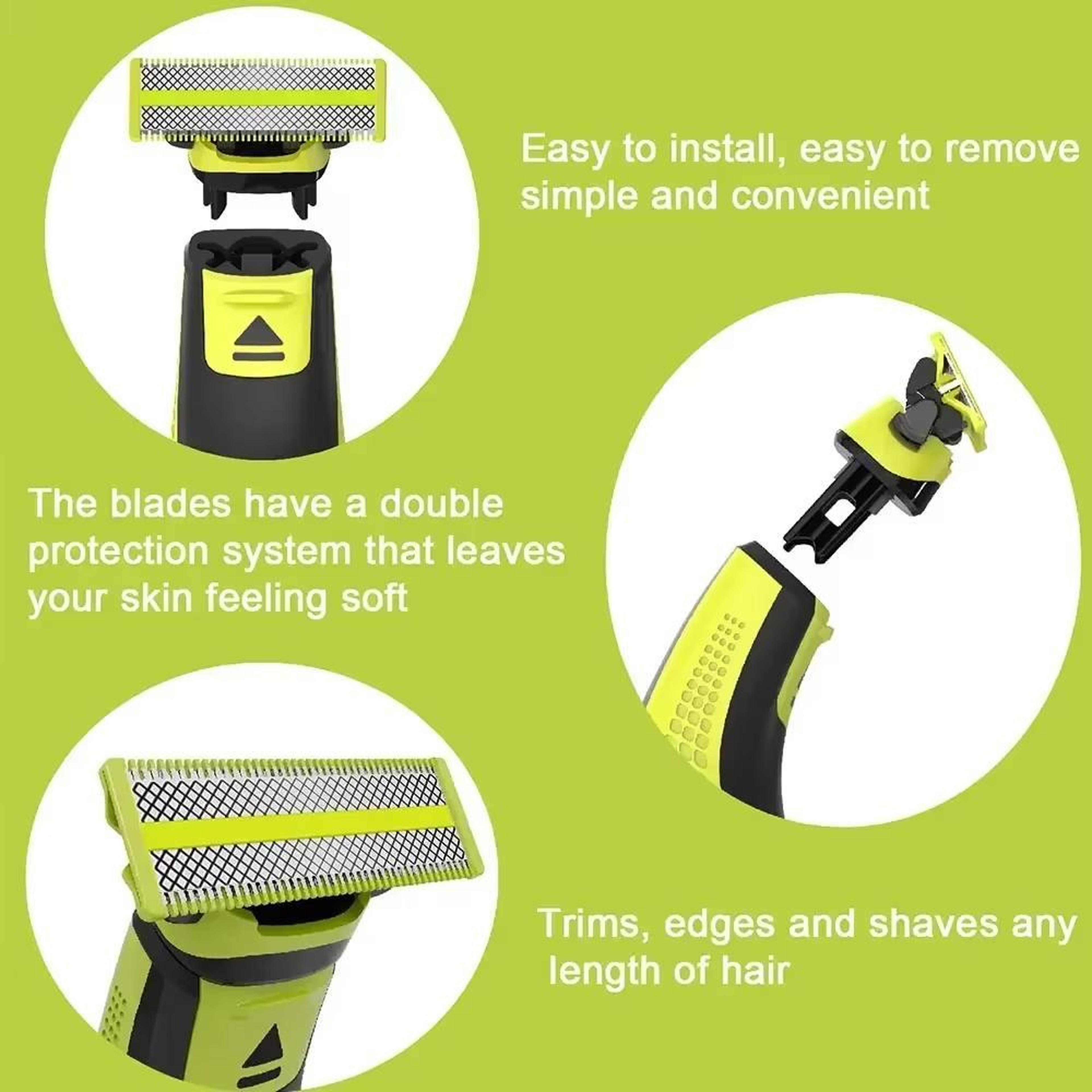 OneBlade Replacement Blades Washable Electric Shaver Heads 3