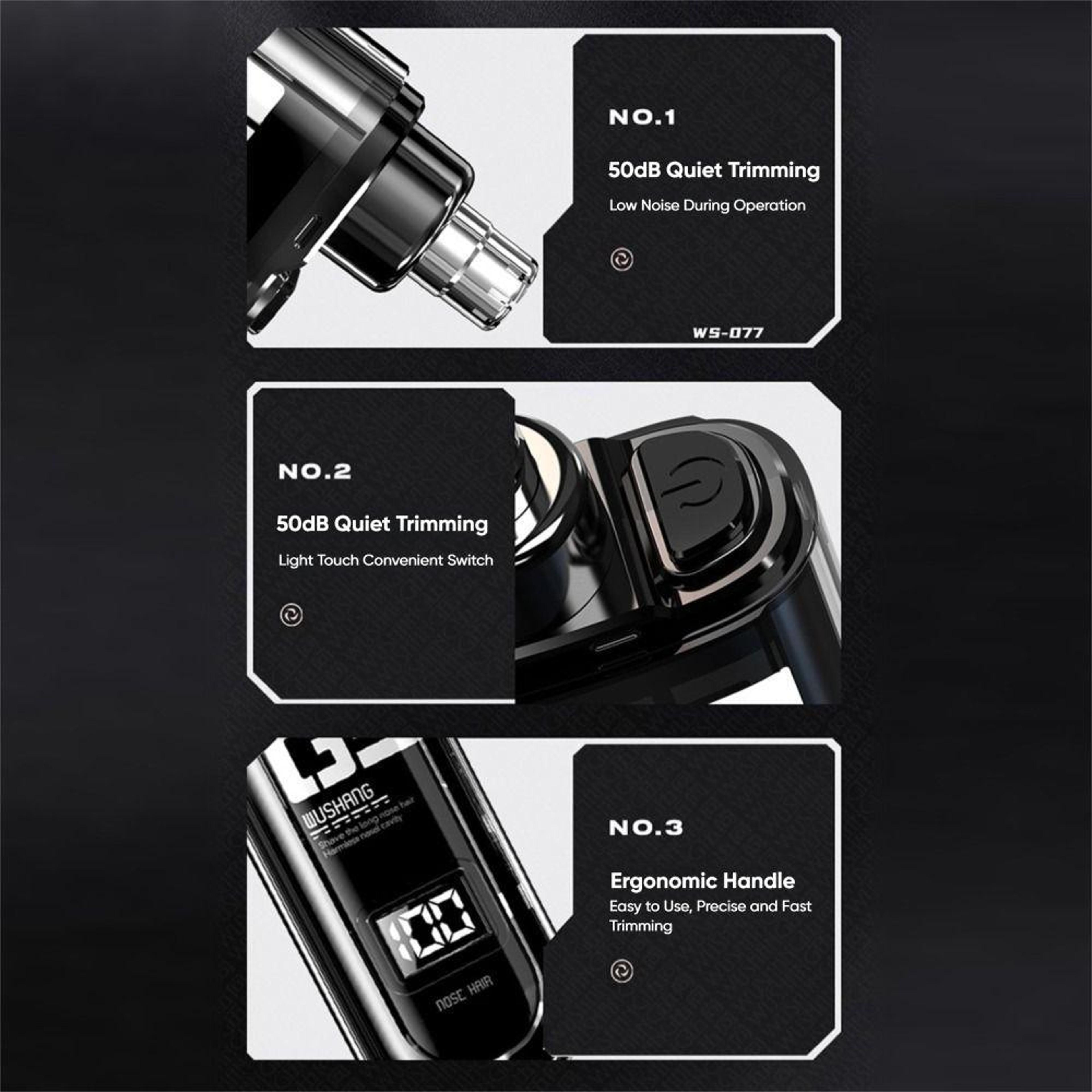 Rechargeable Nose Hair Trimmer For Gentle Painless Nasal Grooming 8