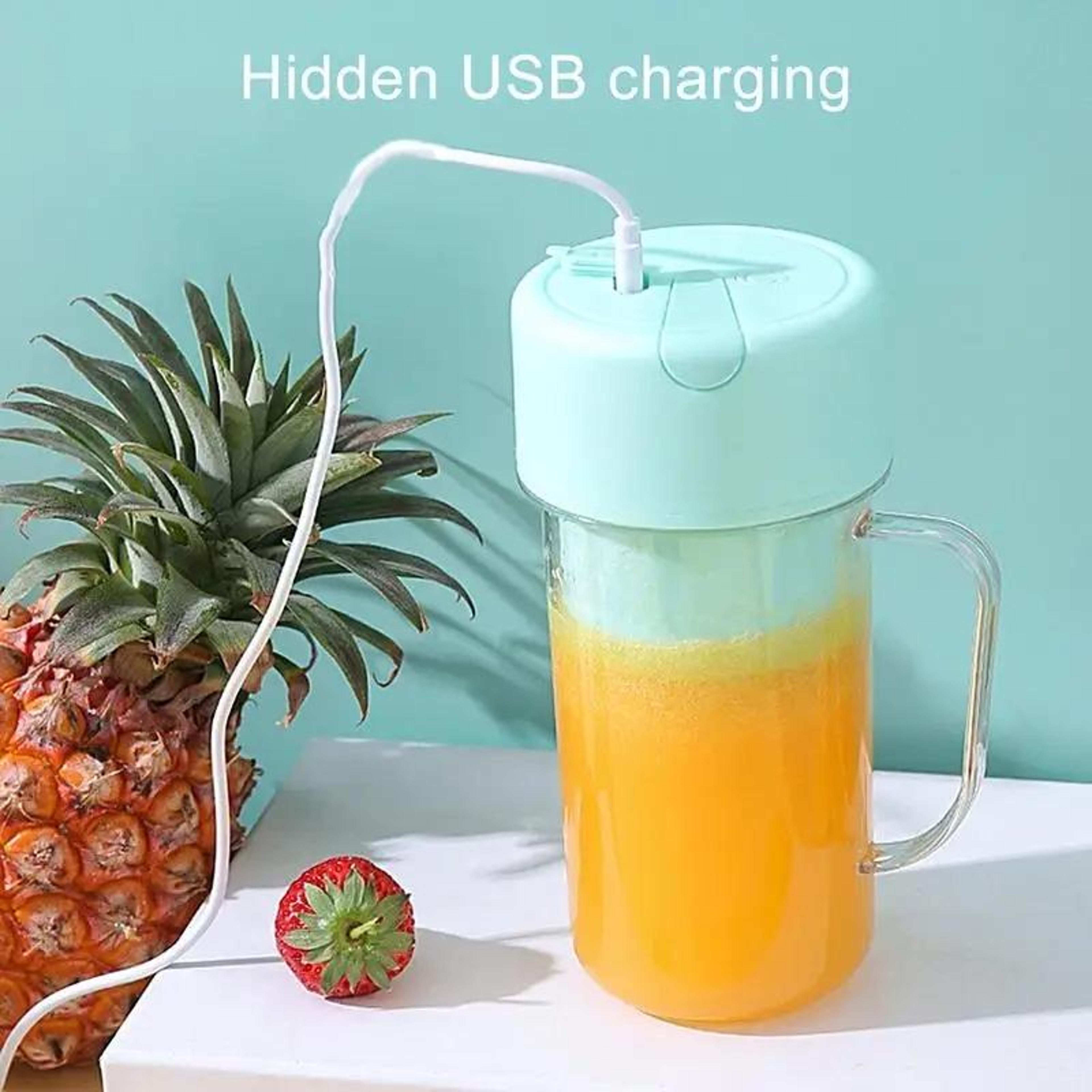 Portable Blender USB Juicer Cup With 6 Blades And Straw Lid 3