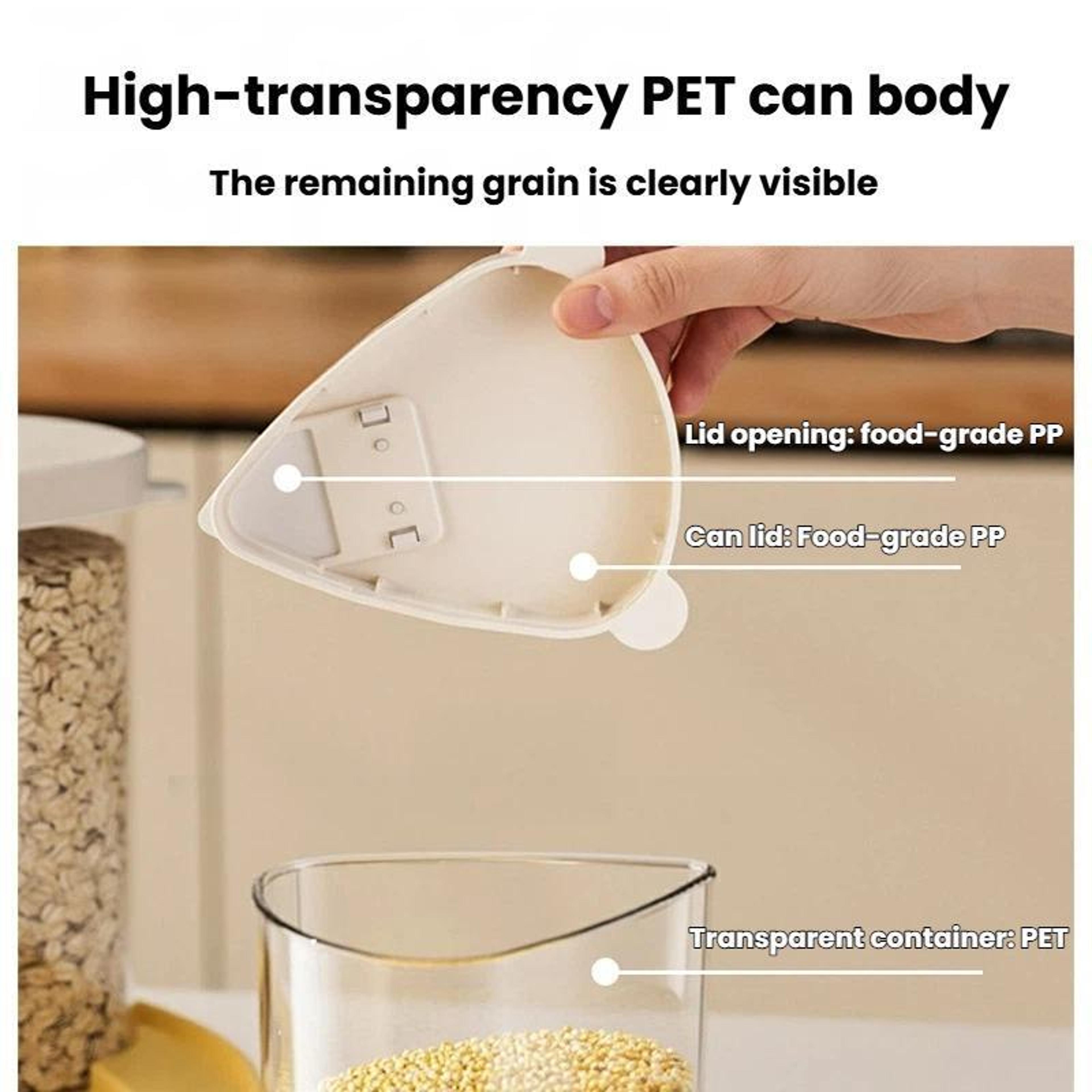 Rotatable Moistureproof  Dustproof Kitchen Storage Container For Cereal Coffee Beans And More 3