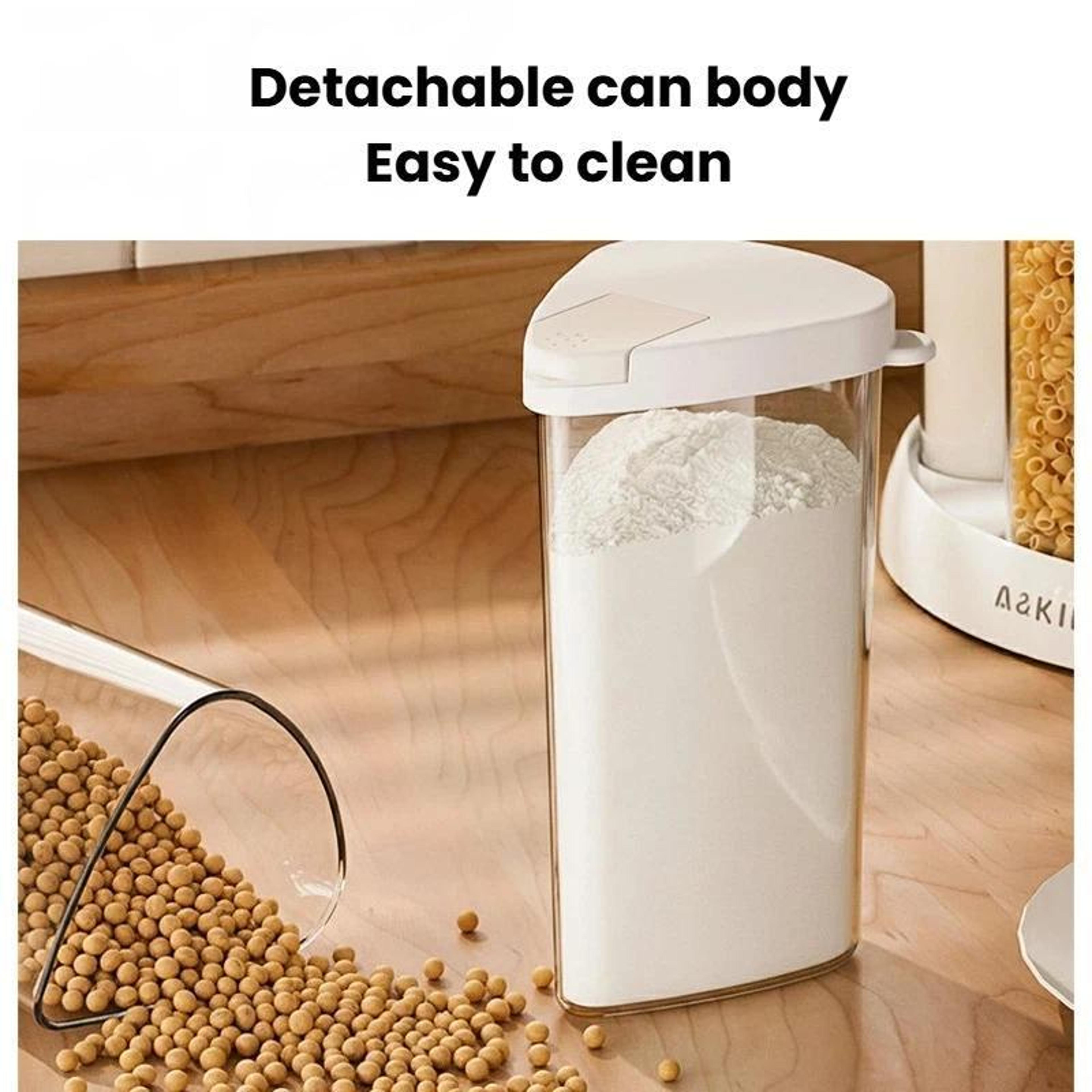Rotatable Moistureproof  Dustproof Kitchen Storage Container For Cereal Coffee Beans And More 4