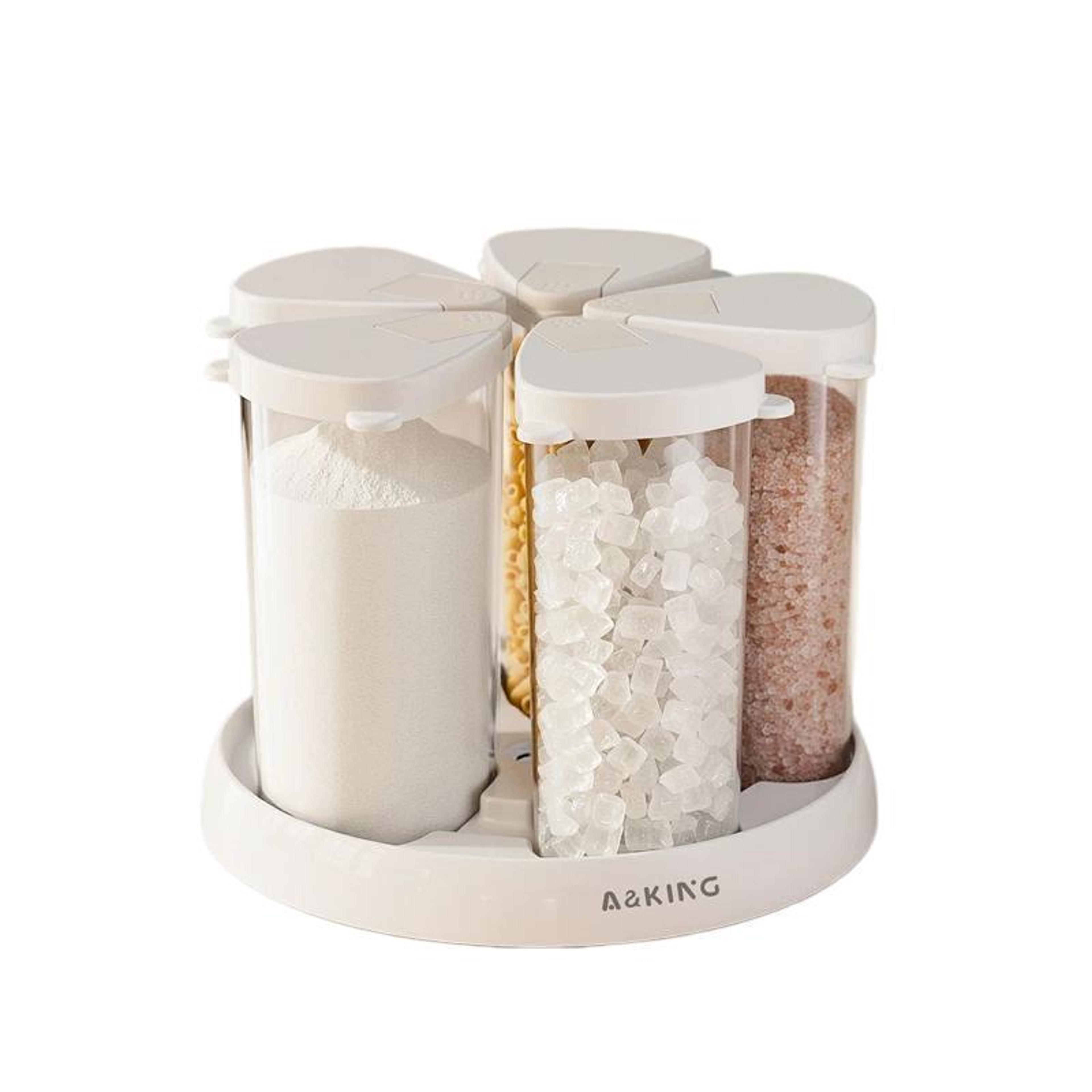 Rotatable Moistureproof  Dustproof Kitchen Storage Container For Cereal Coffee Beans And More 7