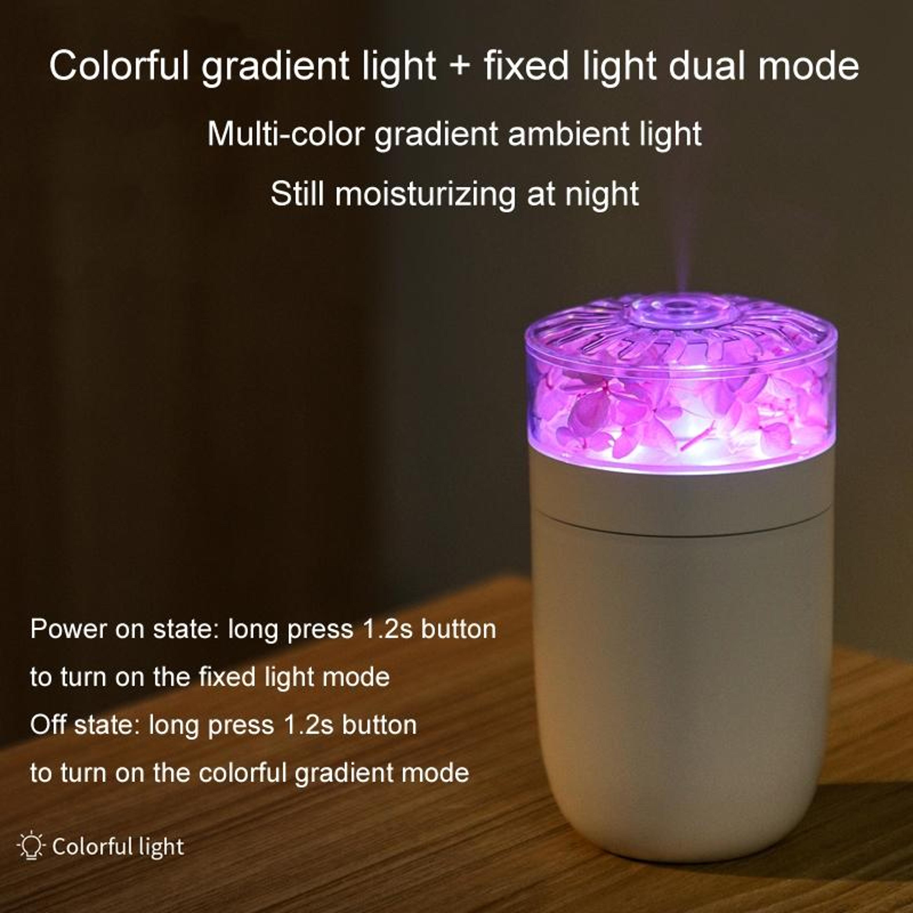 Flower Shaped USB Aroma Air Humidifier With Colorful Ambient Light 7