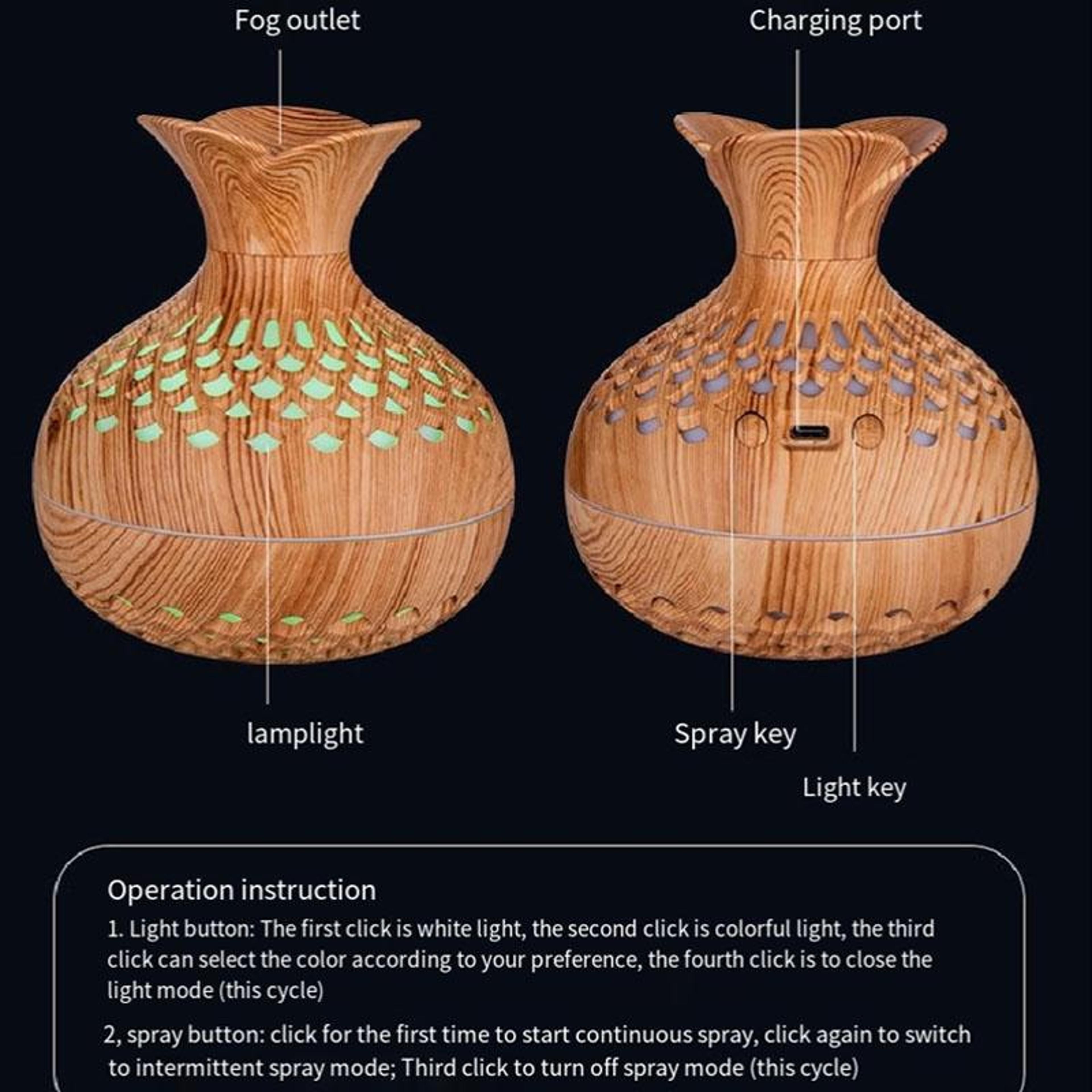 LED Aromatherapy Diffuser  Quiet Humidifier For Home Relaxation 10