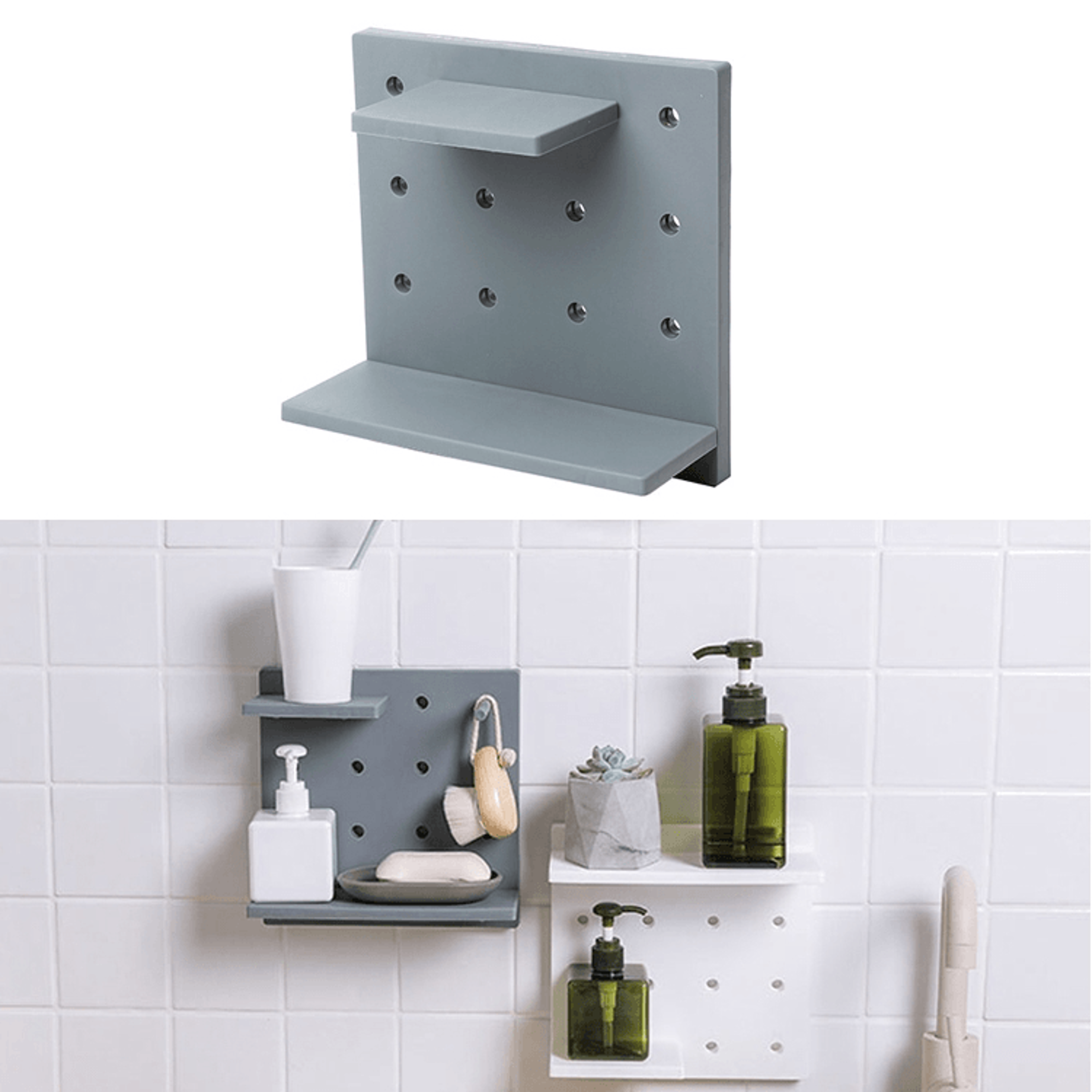 WallMounted Storage Shelf For Bathroom  Kitchen 9