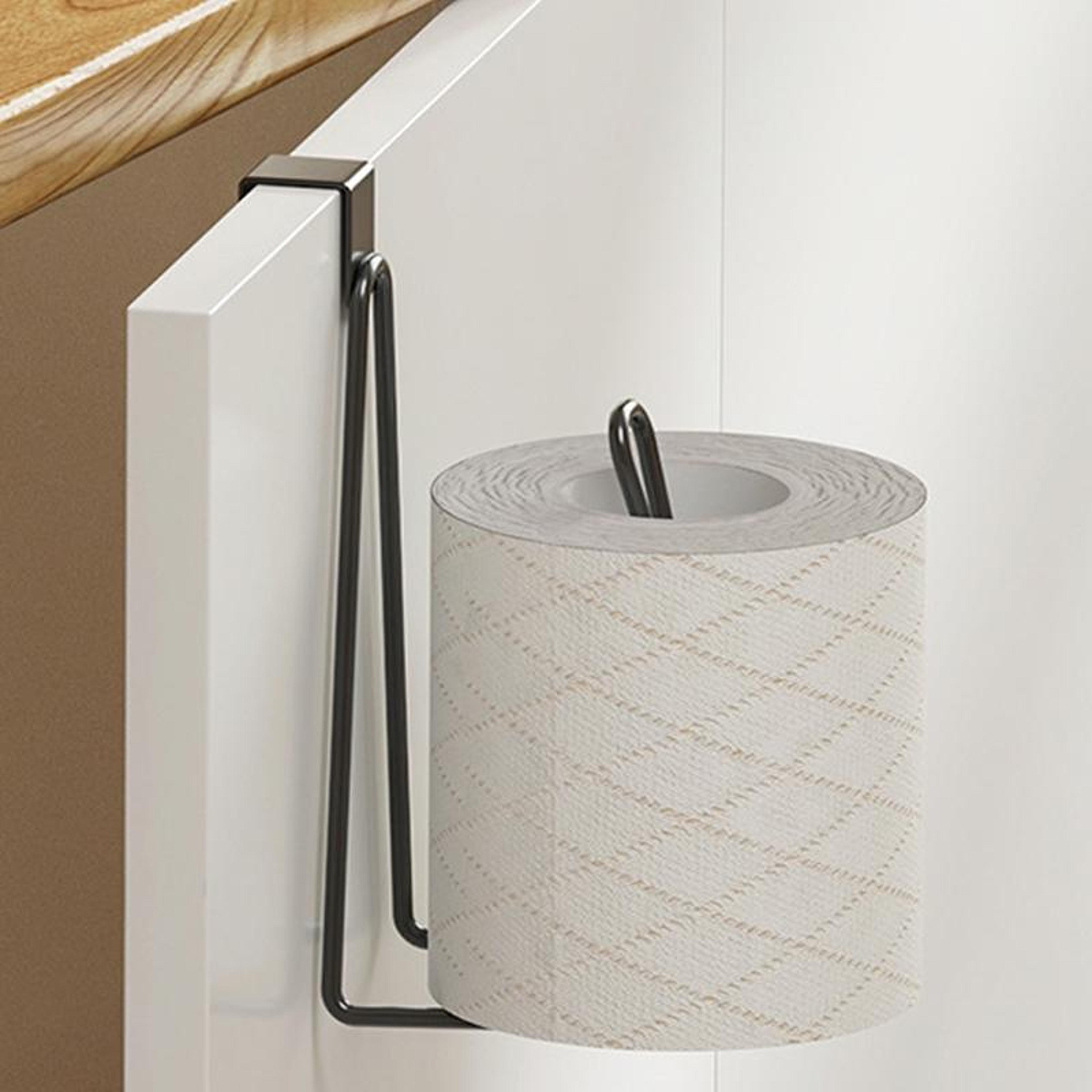 Wall Mounted Bathroom Paper Towel Rack With No Punch Hook  Shelf 8
