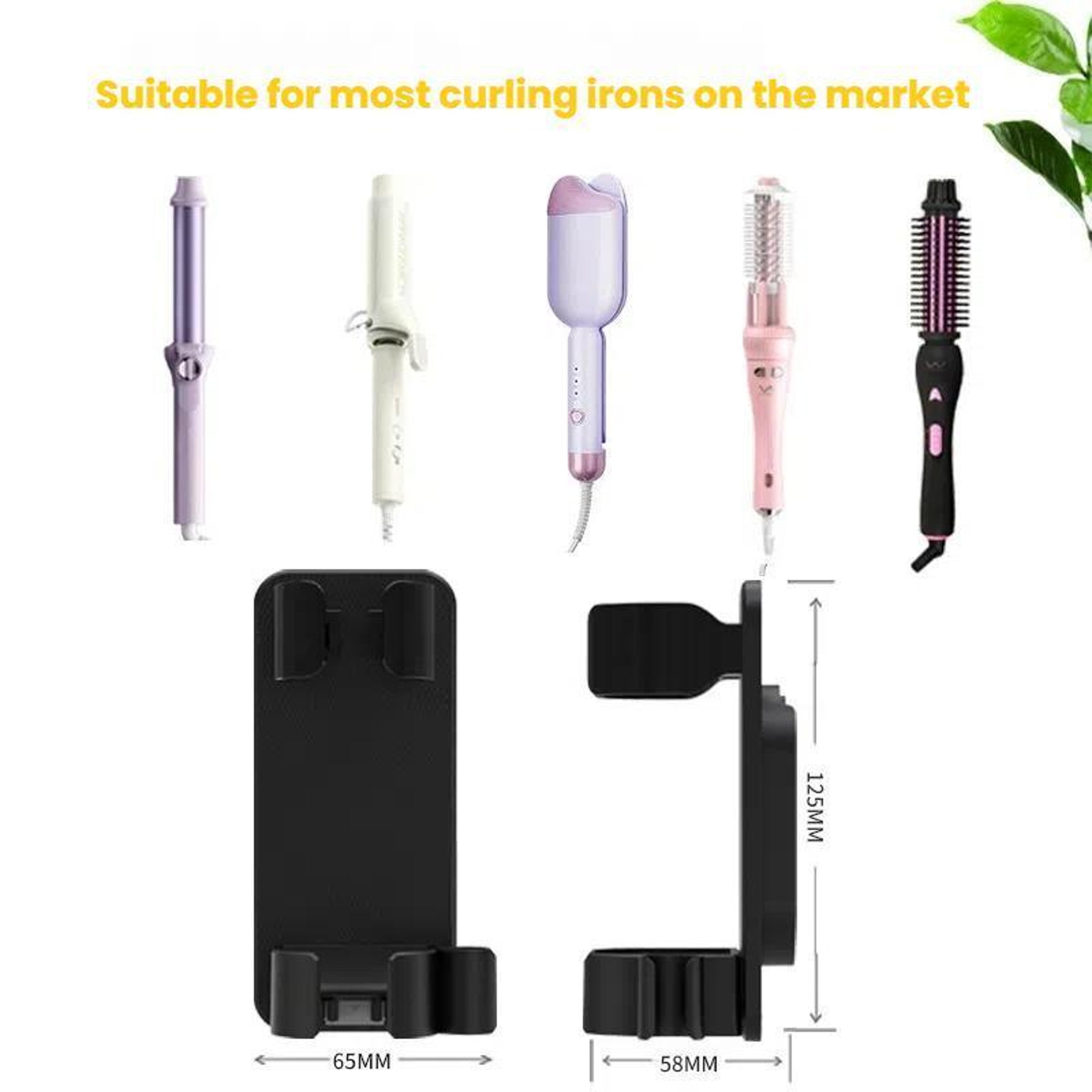 Wall Mounted Hair Tool Holder  Bathroom Curling Iron Organizer With Adjustable Clamp 5