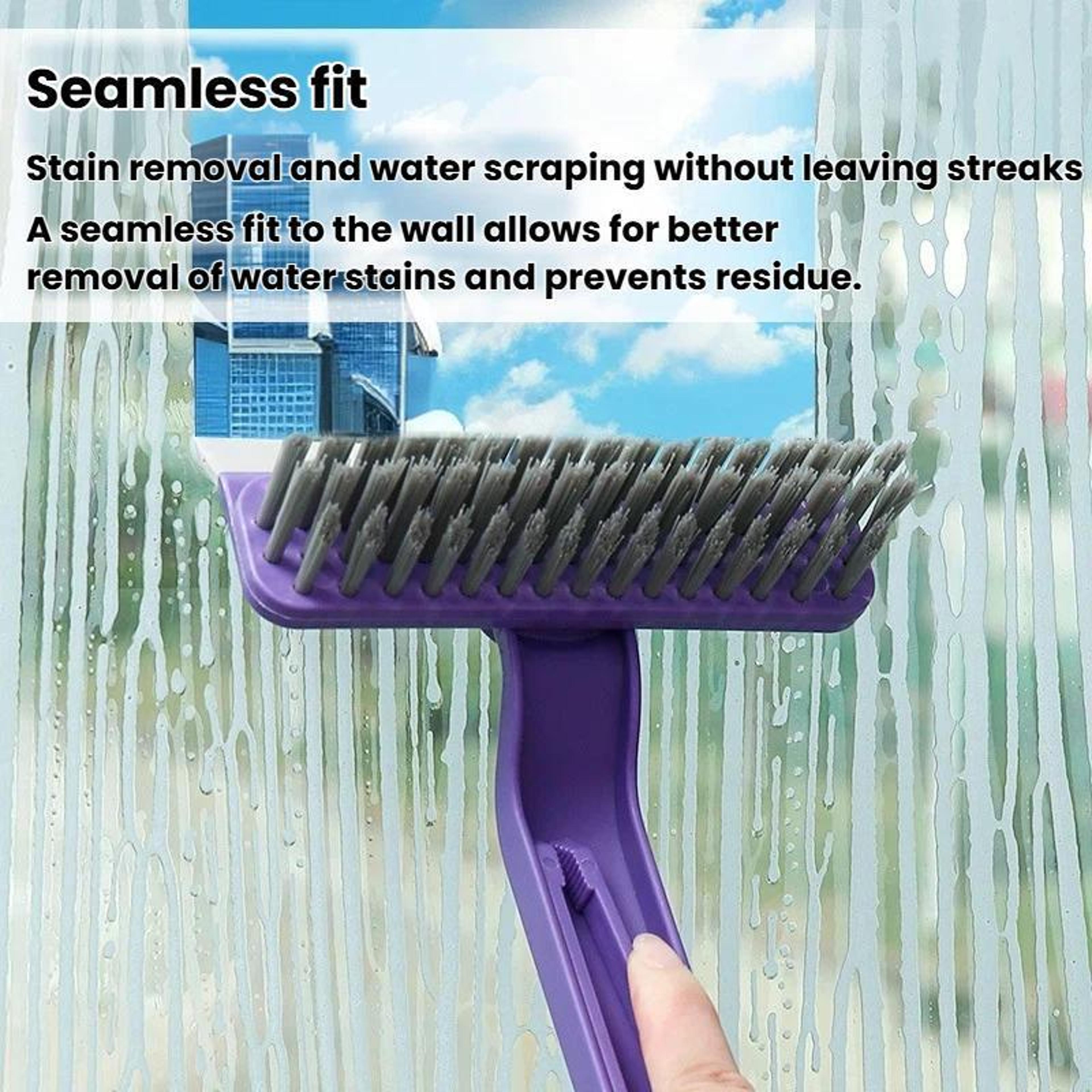 Rotatable Multifunctional Gap Cleaning Brush  Glass Scraper For Bathroom Window And Floor 1