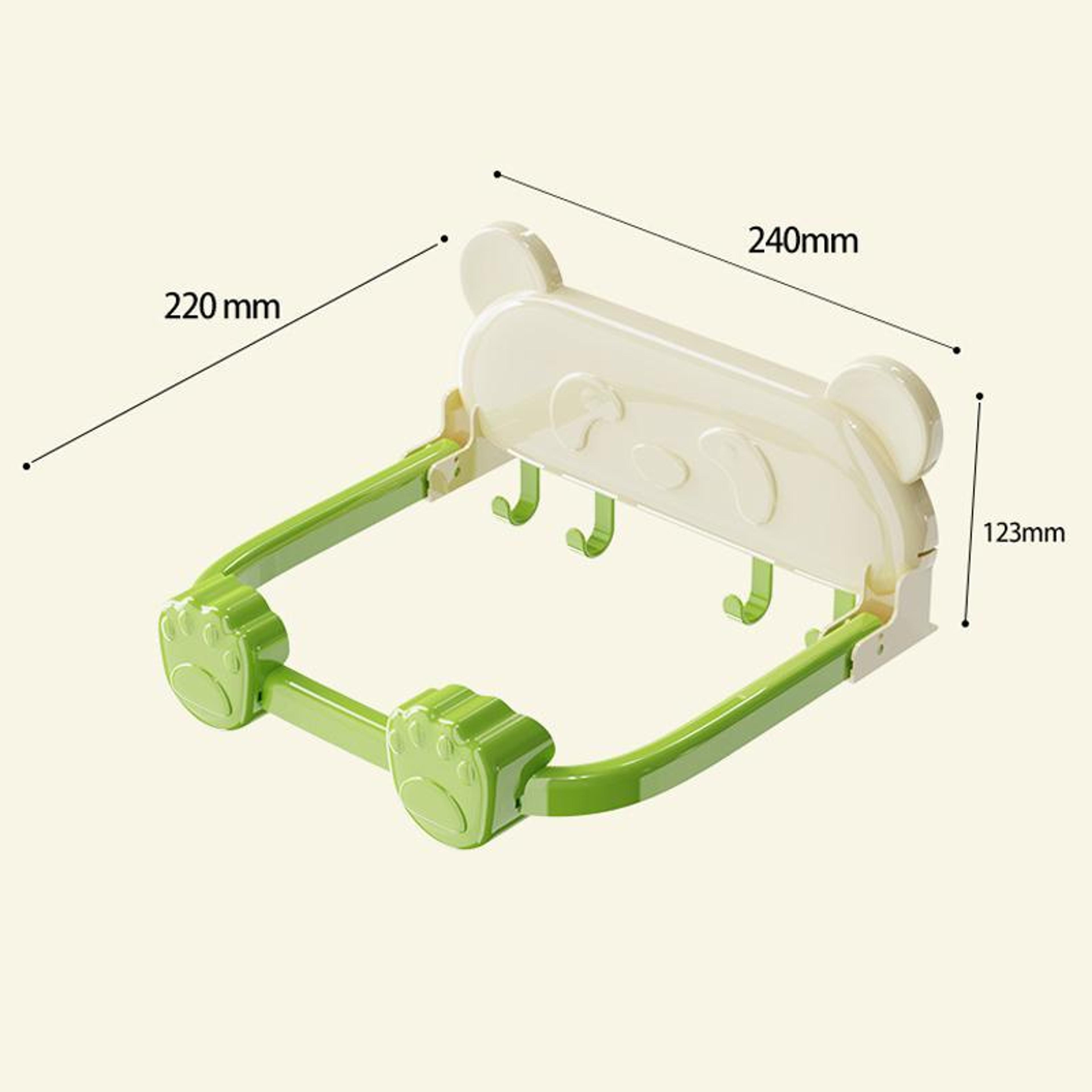 Foldable Suction Cup Bathroom Rack With Hooks  Wall Shelf 8
