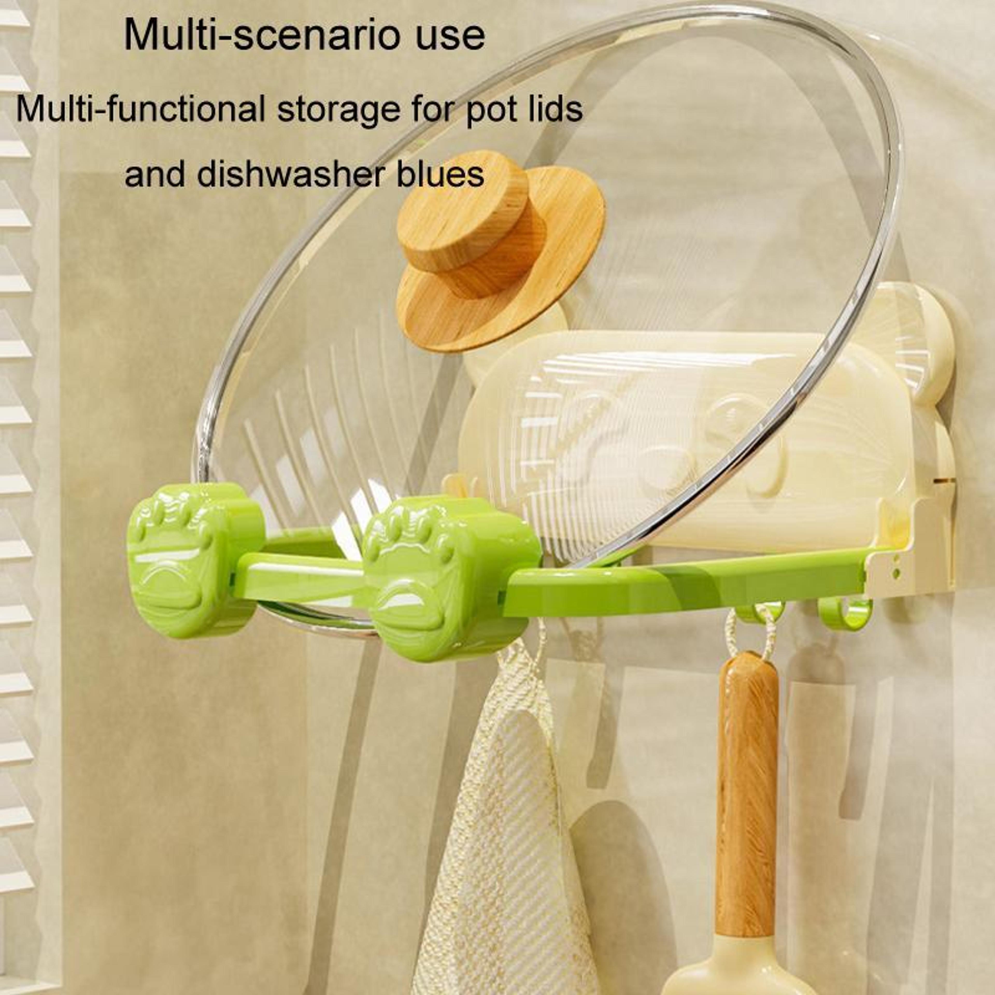Foldable Suction Cup Bathroom Rack With Hooks  Wall Shelf 7