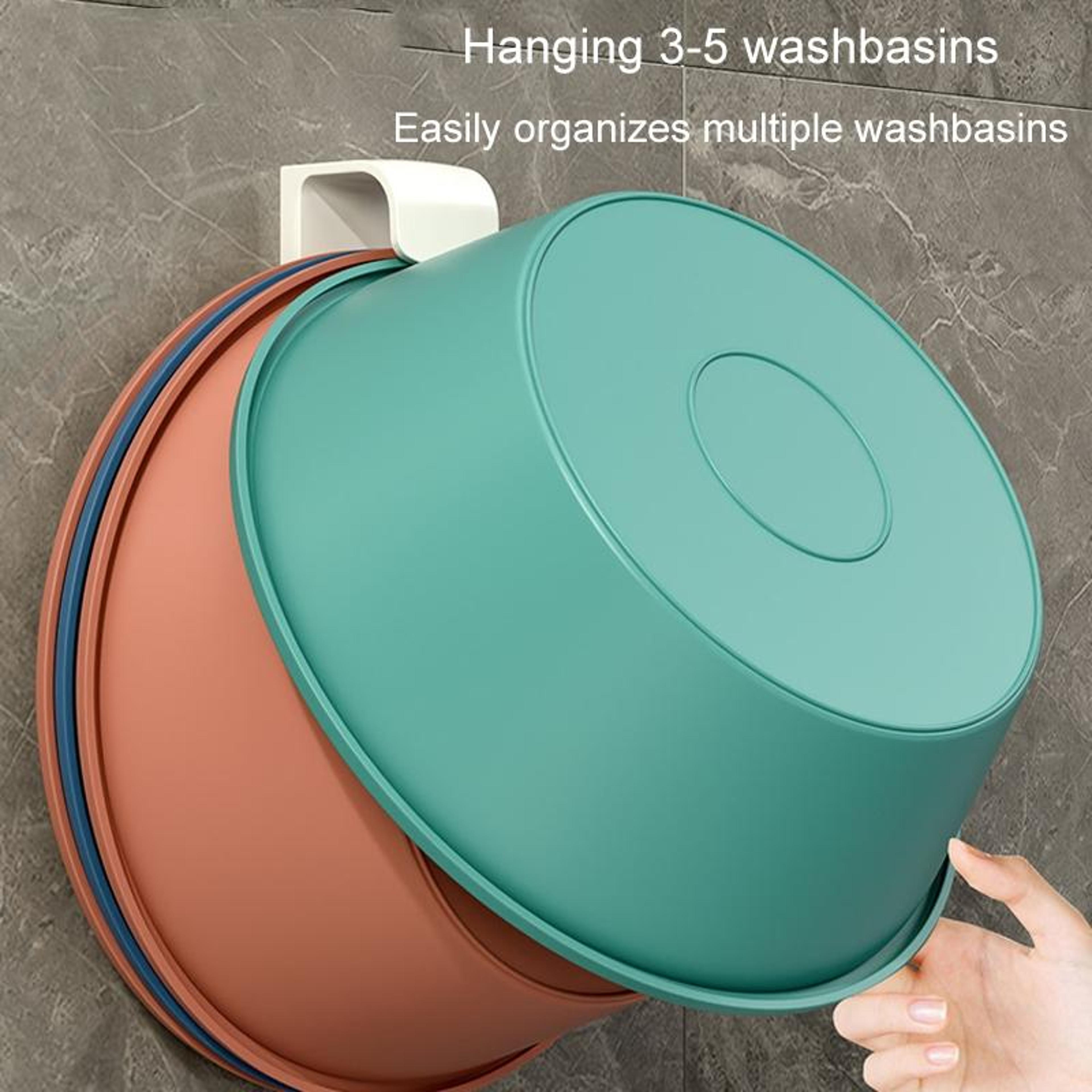Space Saving Bathroom  Kitchen Wall Shelf With No Punch Hooks 3