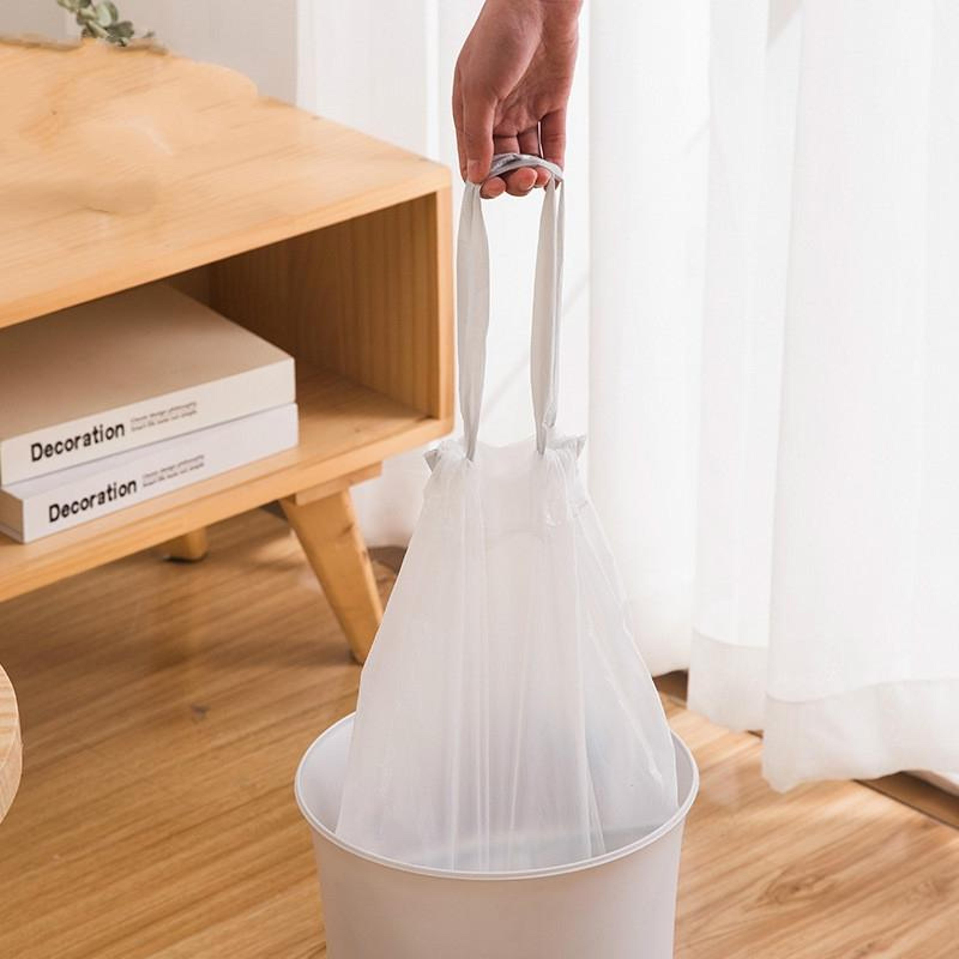 Thickened Portable Drawstring Garbage Bags Automatic Closing Trash Bags For Kitchen  Home 0