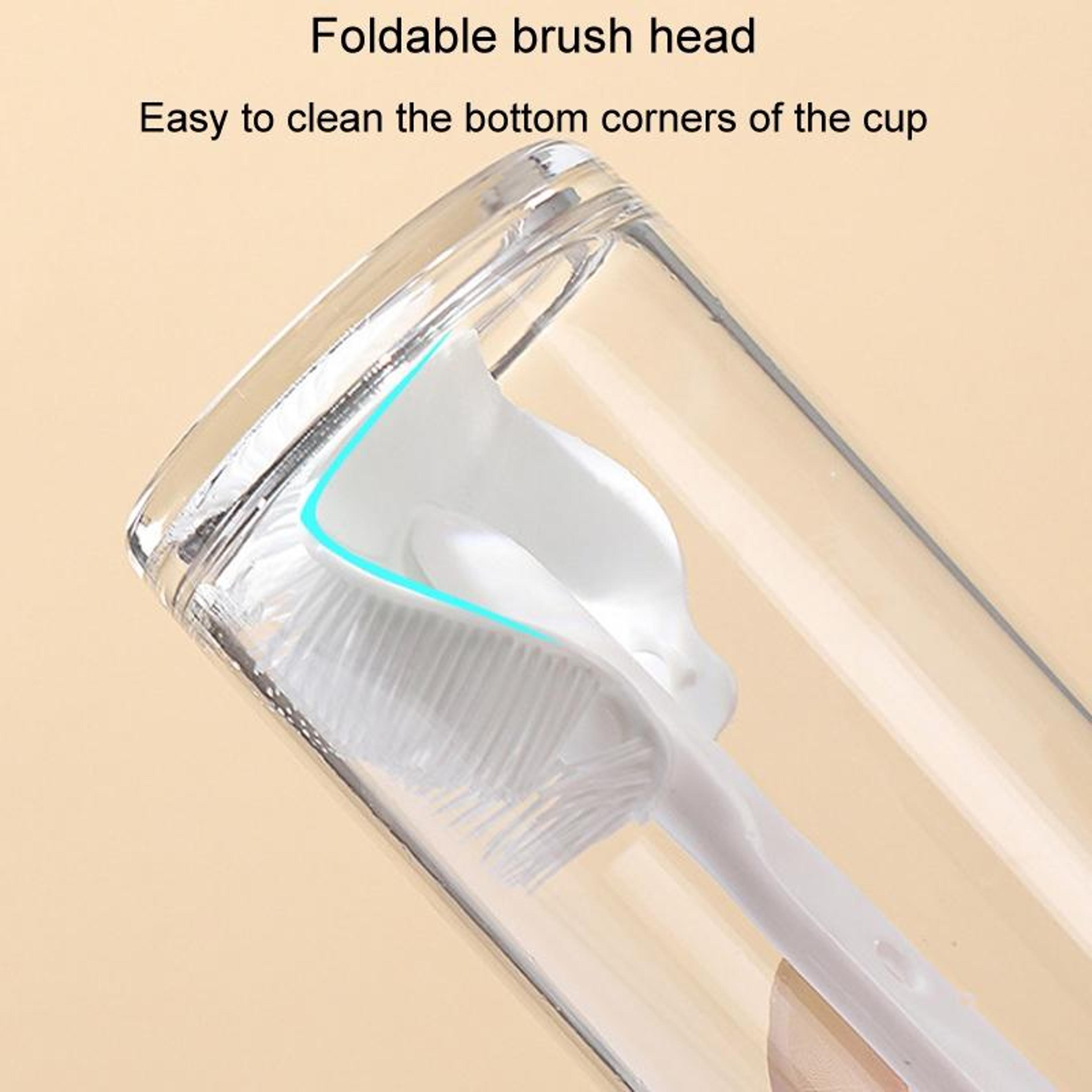 Premium Long Reach Kitchen  Bottle Cleaning Brush Deep Clean Long Handle Bottle Brush 8