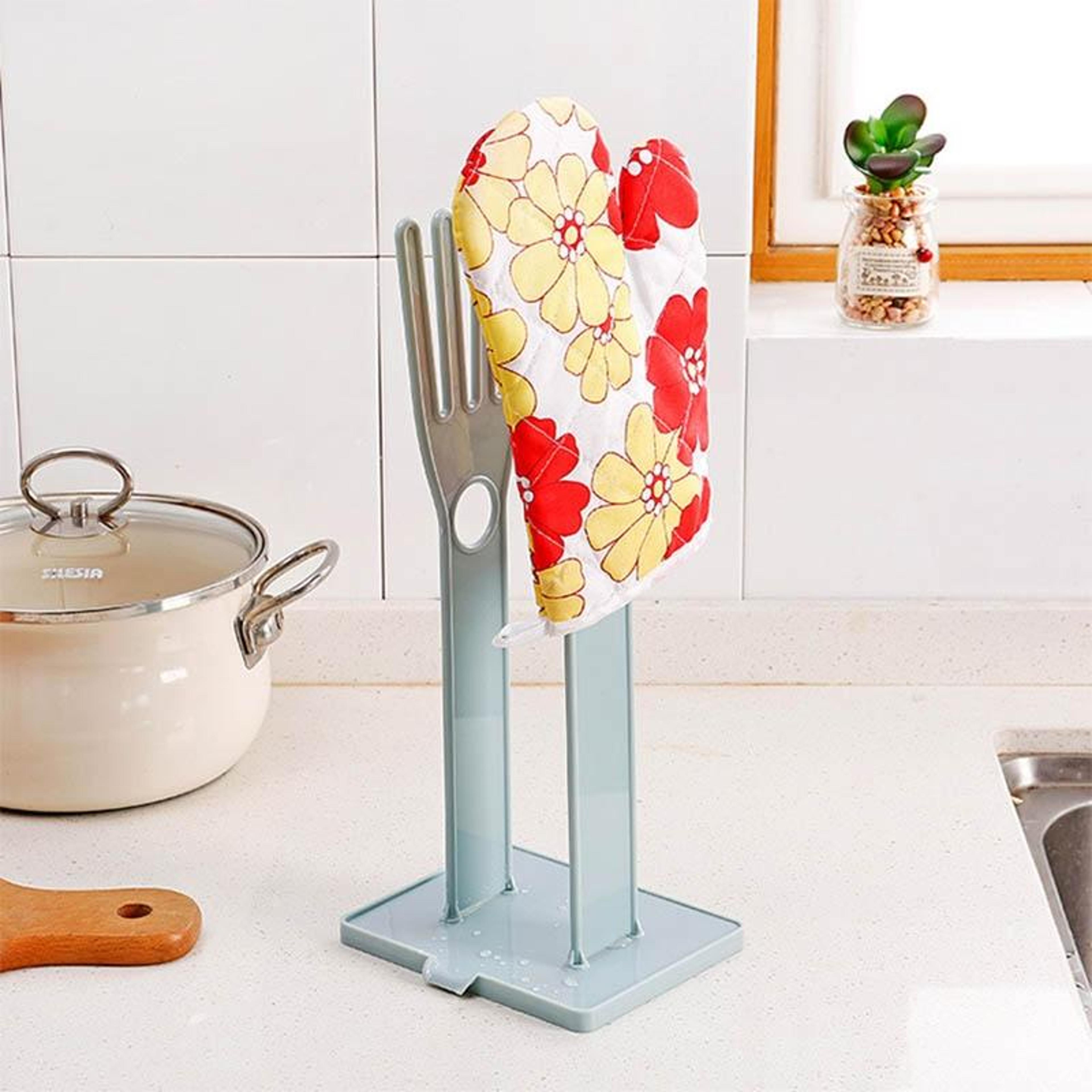Portable Glove  Kitchen Storage Rack With Desktop Drainage 7