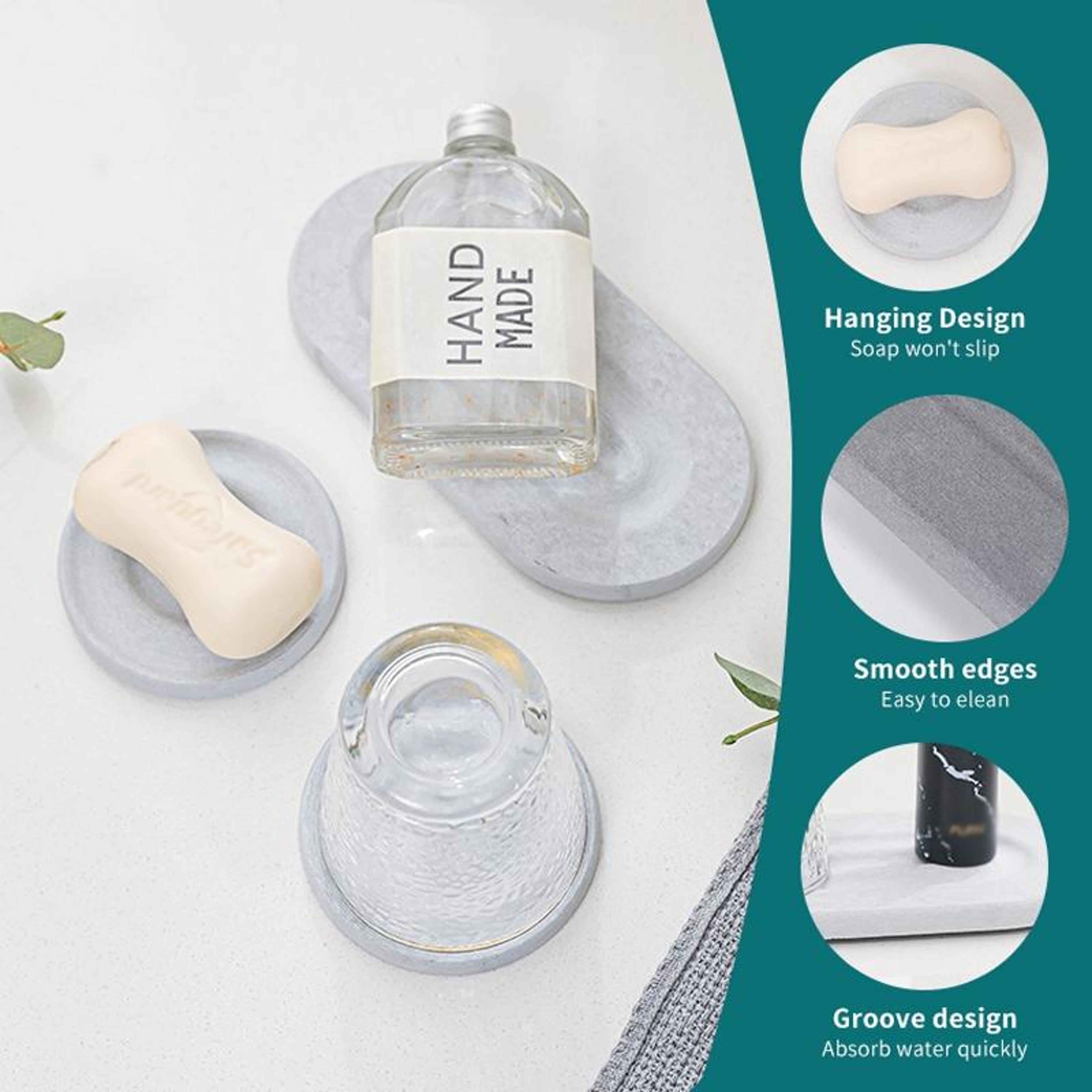 Premium Diatomite Drying Mat Set QuickDry Bathroom  Kitchen Counter Mat 4