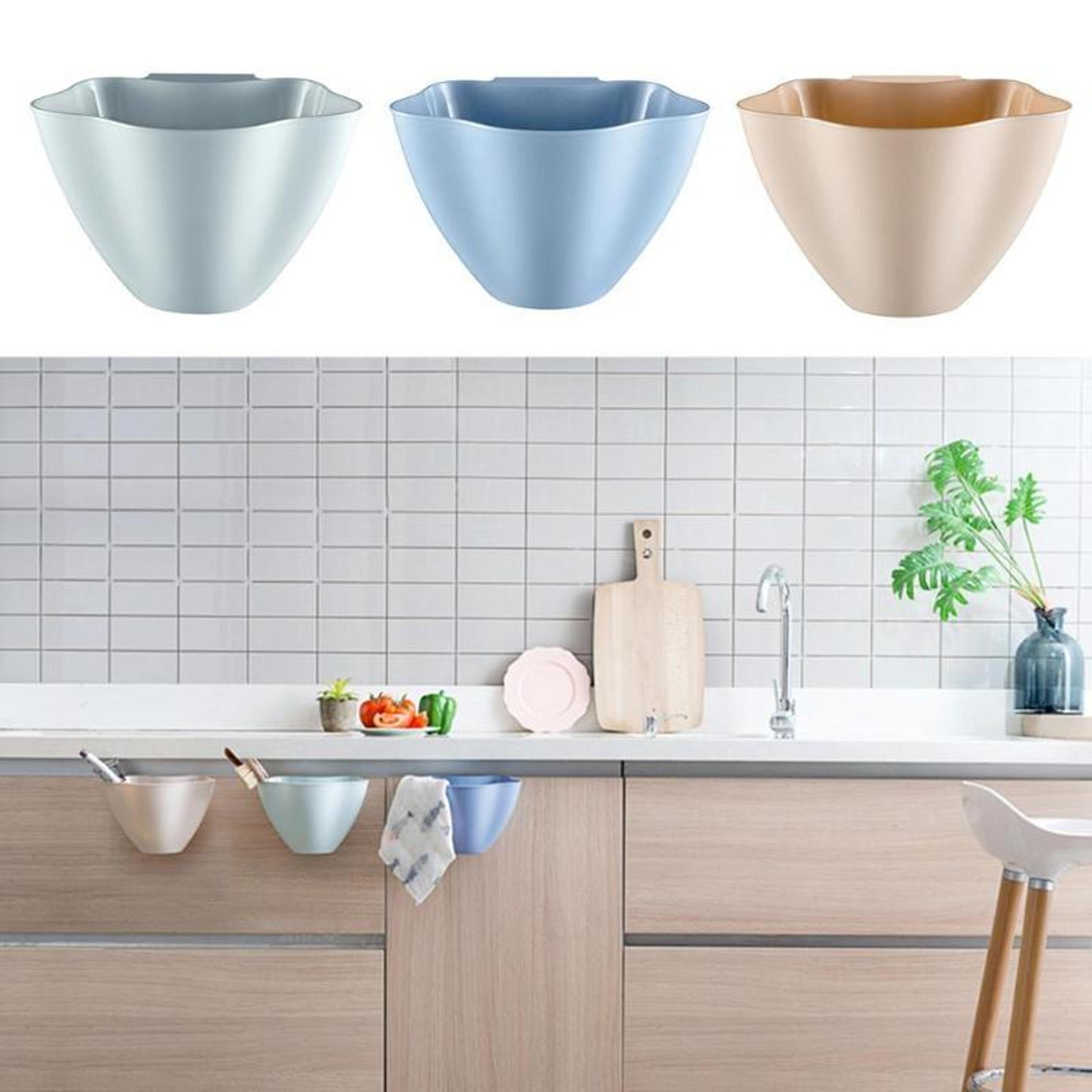 Space Saving Kitchen Cabinet Hanging Trash Bin Durable  Convenient 4