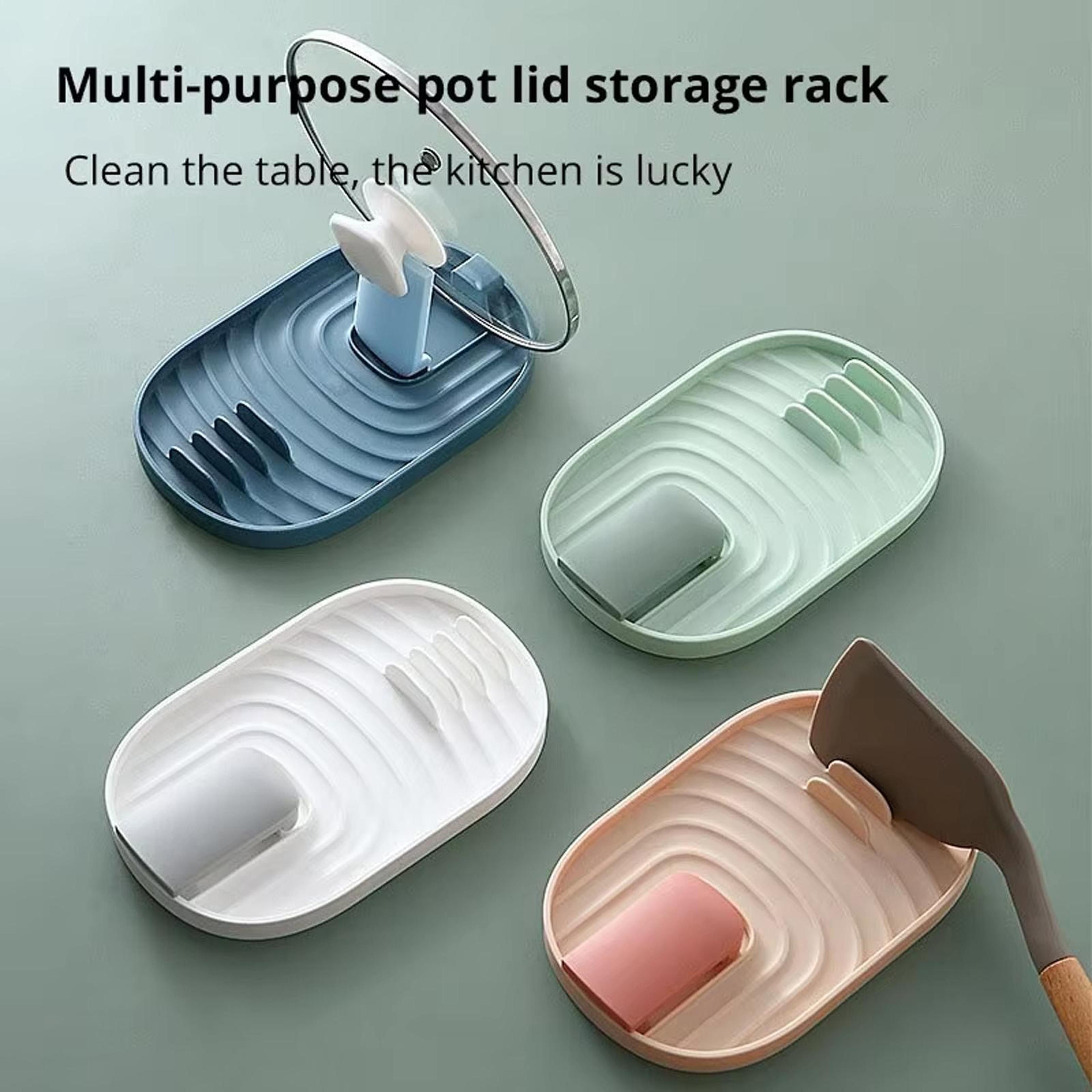 Folding Pot Lid Organizer  Kitchen Storage Rack Space Saving Stove Top Holder 3
