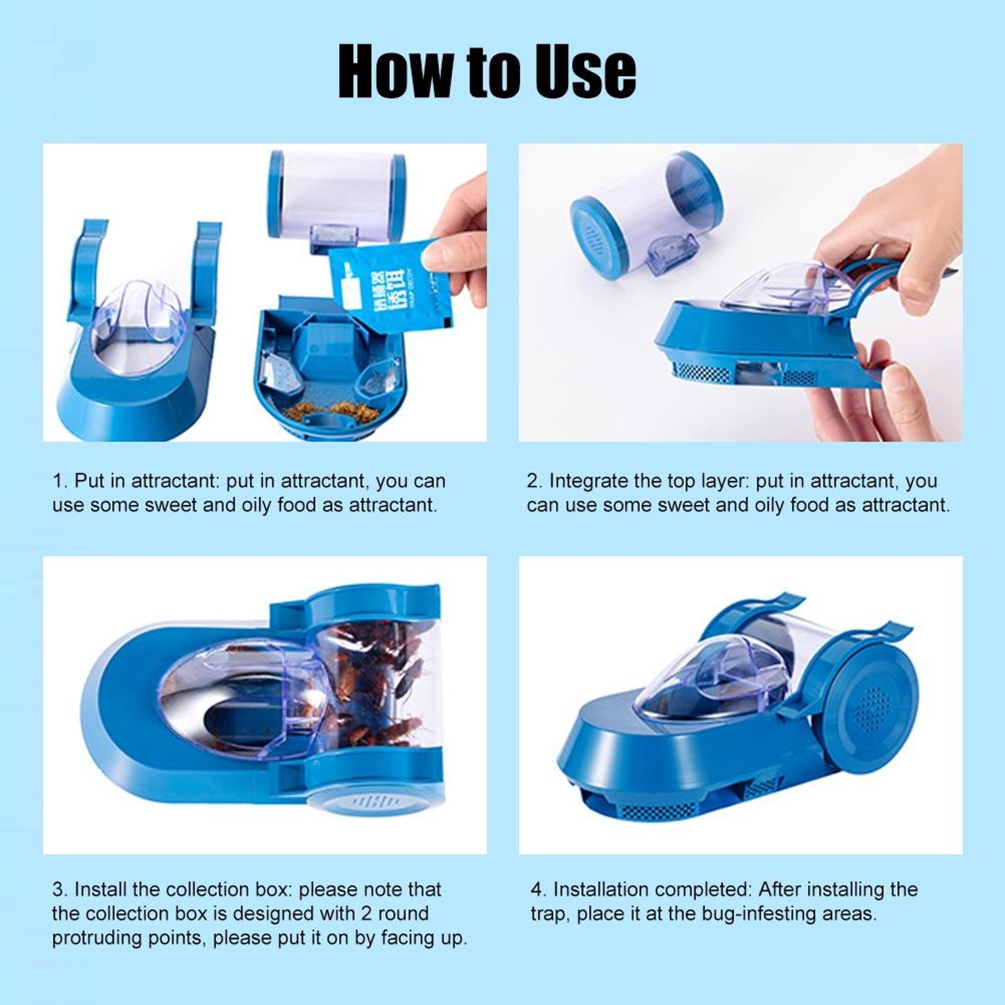 Non Toxic Cockroach Catcher For Kitchen  Toilet Safe Insect Trap 7
