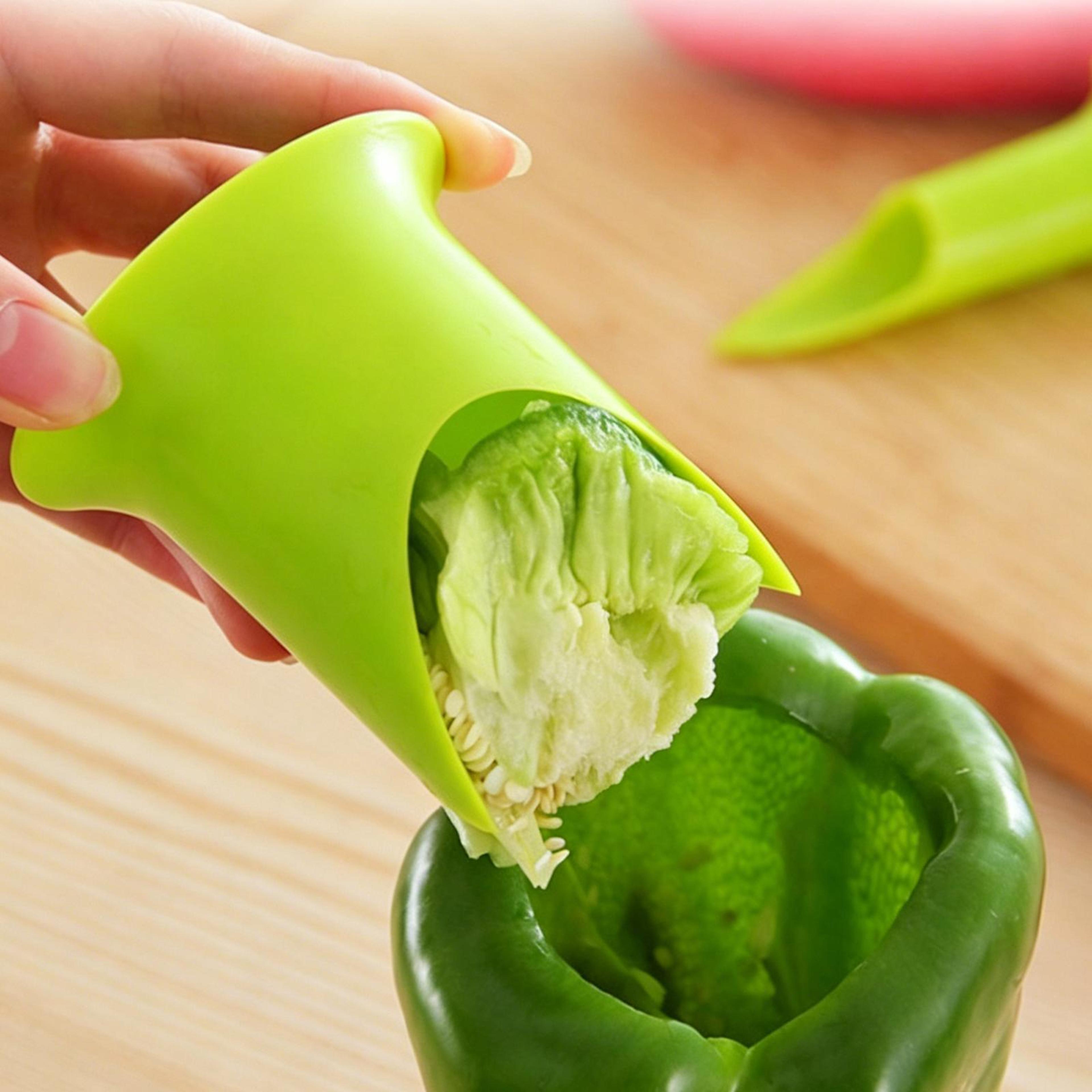 Bell Pepper Corer Easy Prep Core  Seed Remover Kitchen Prep Gadget 7