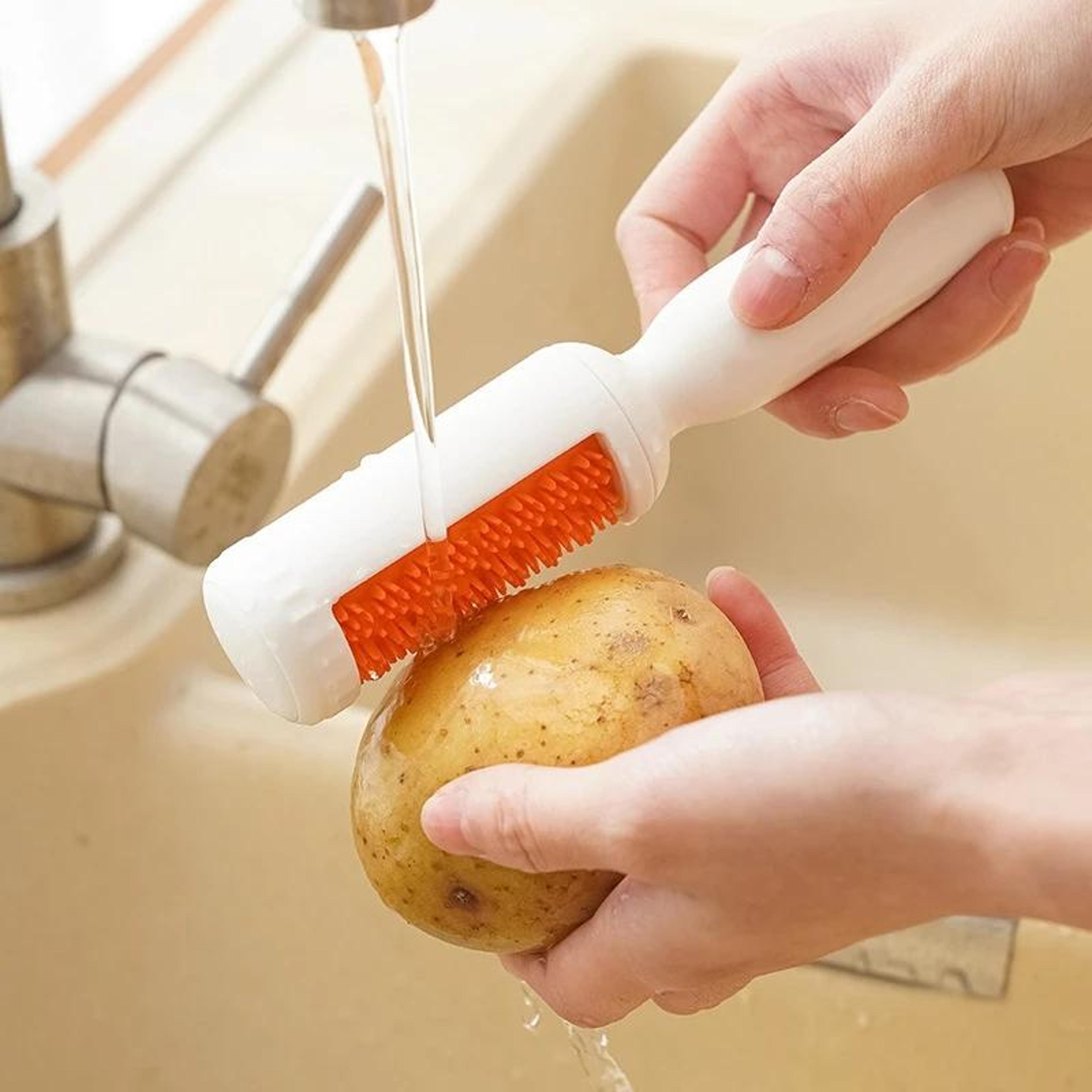 Vegetable Peeler With Cleaning Brush For Fruit And Potatoes 1