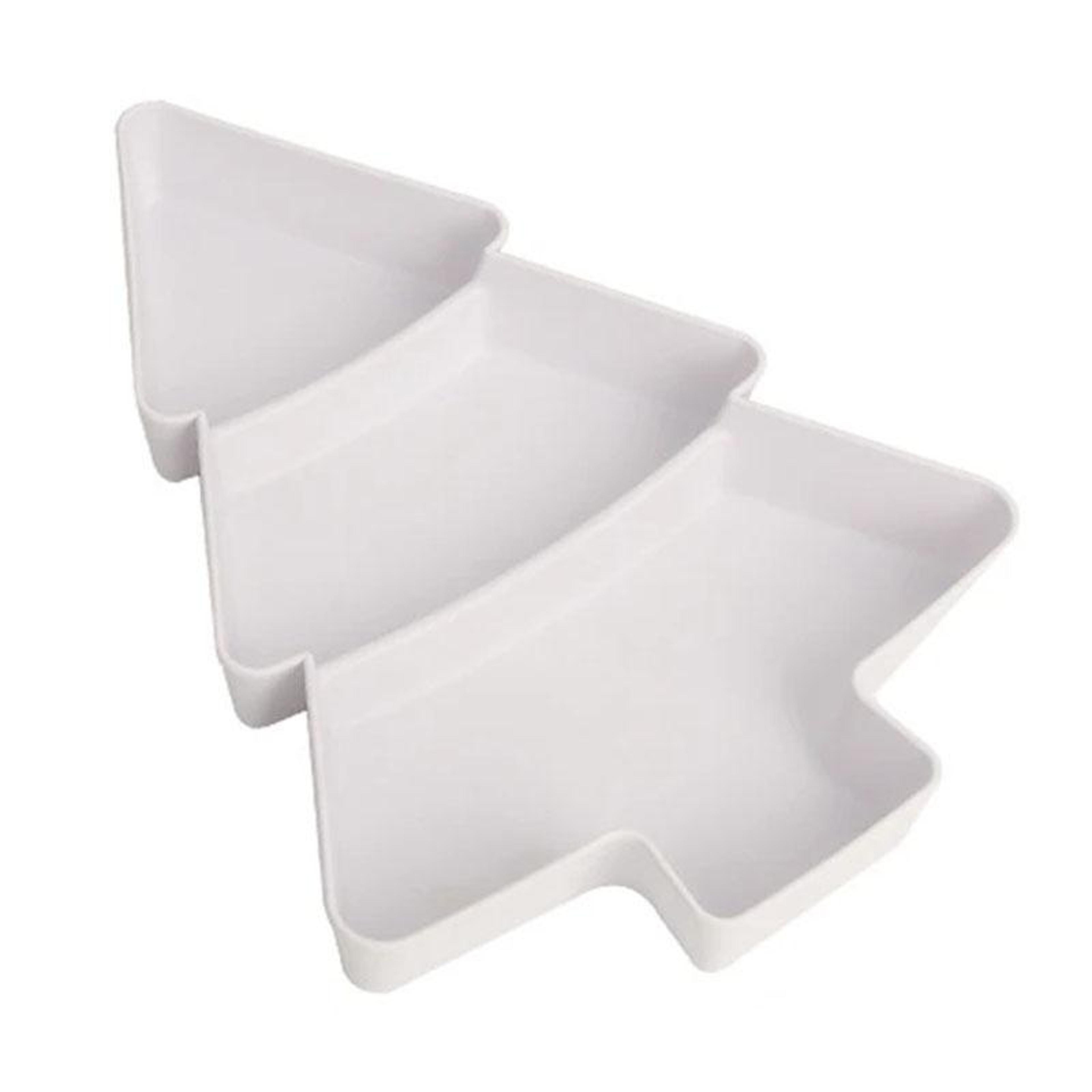 Christmas Tree Snack Tray Compartmentalized Candy And Nut Serving Dish 0