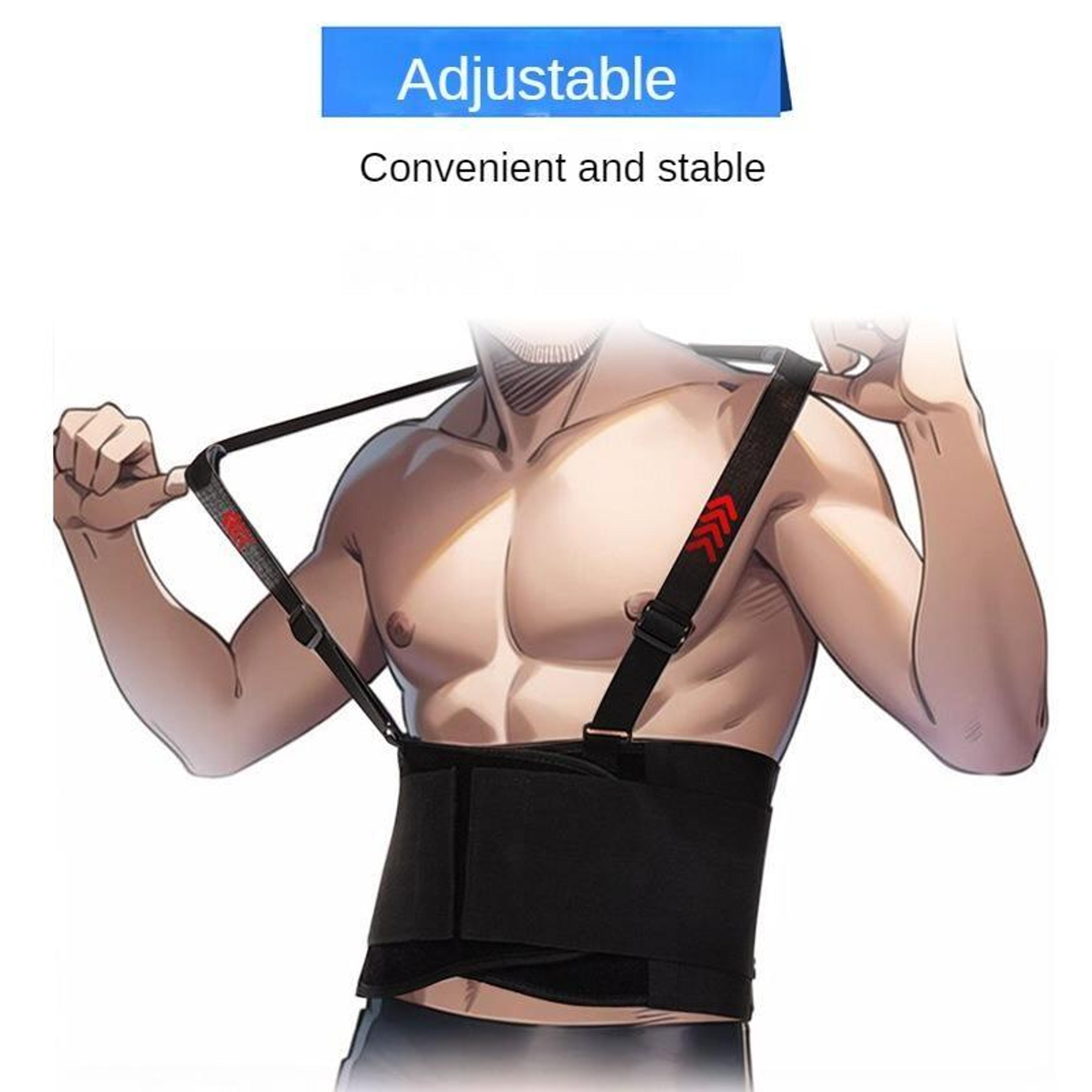 Adjustable Back Support Belt With Suspenders For Heavy Lifting And Lumbar Support 4