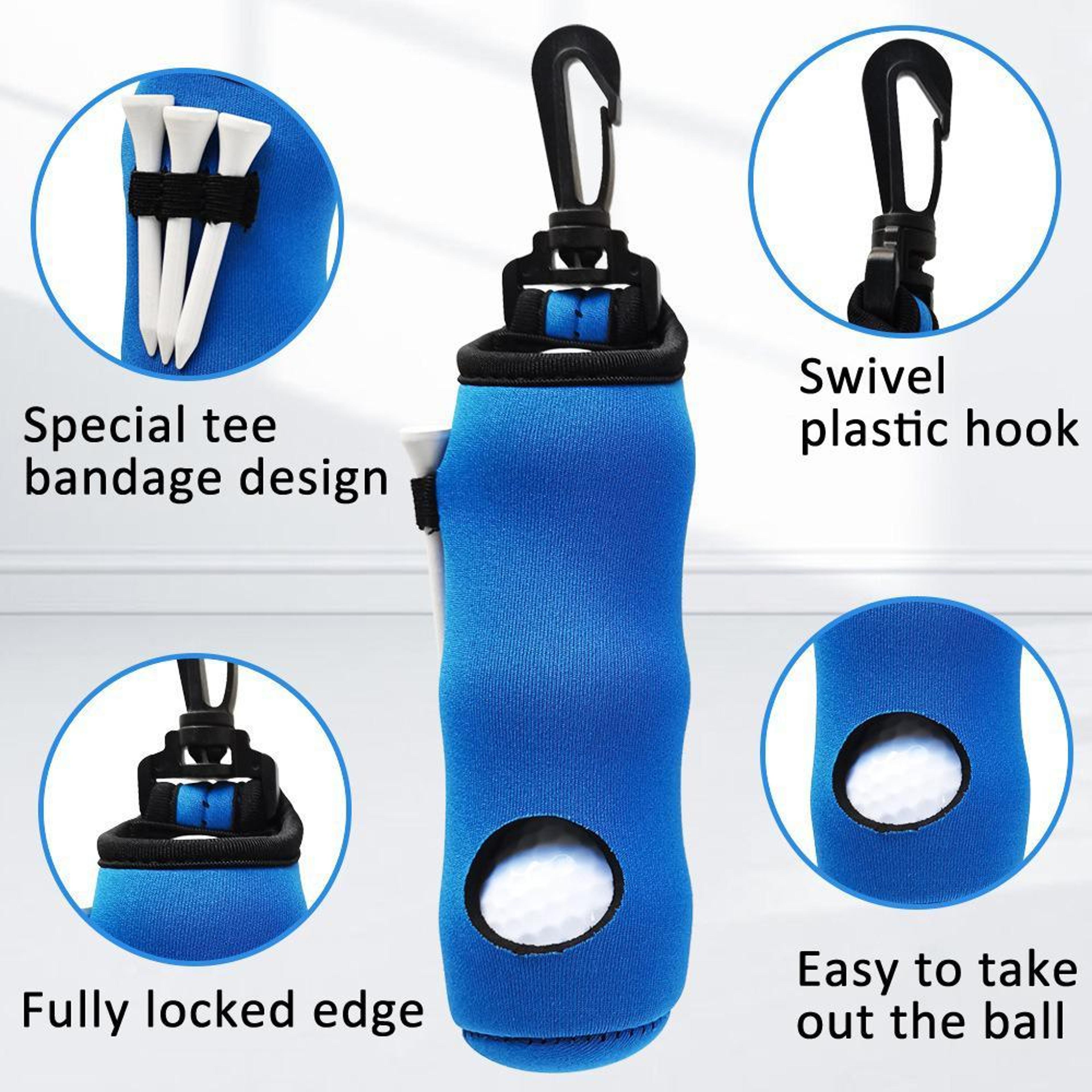 Golf Ball Sleeve With Balls Tees  Waist Bag 3
