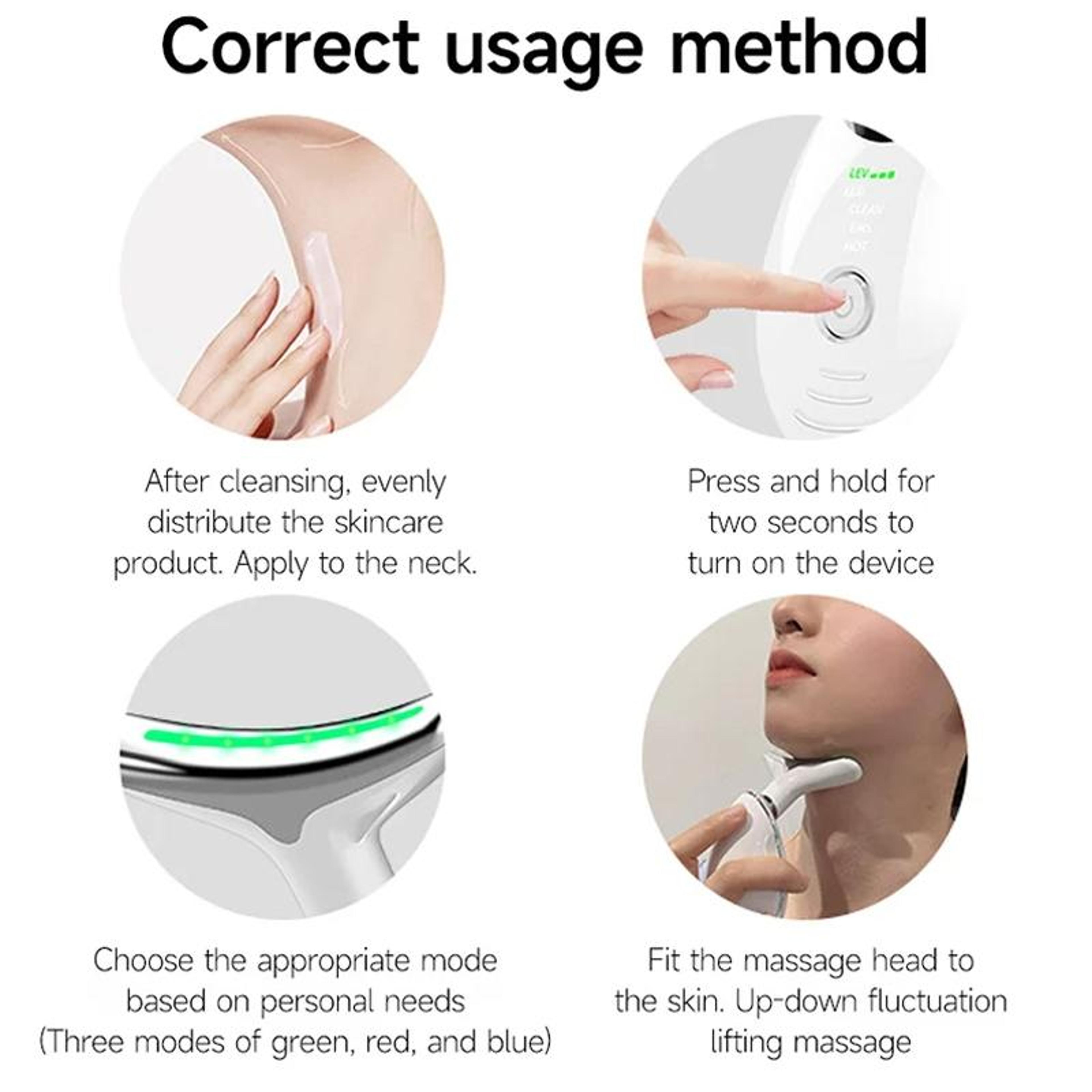 Rechargeable Heated Neck Massager And Face Beauty Device 5