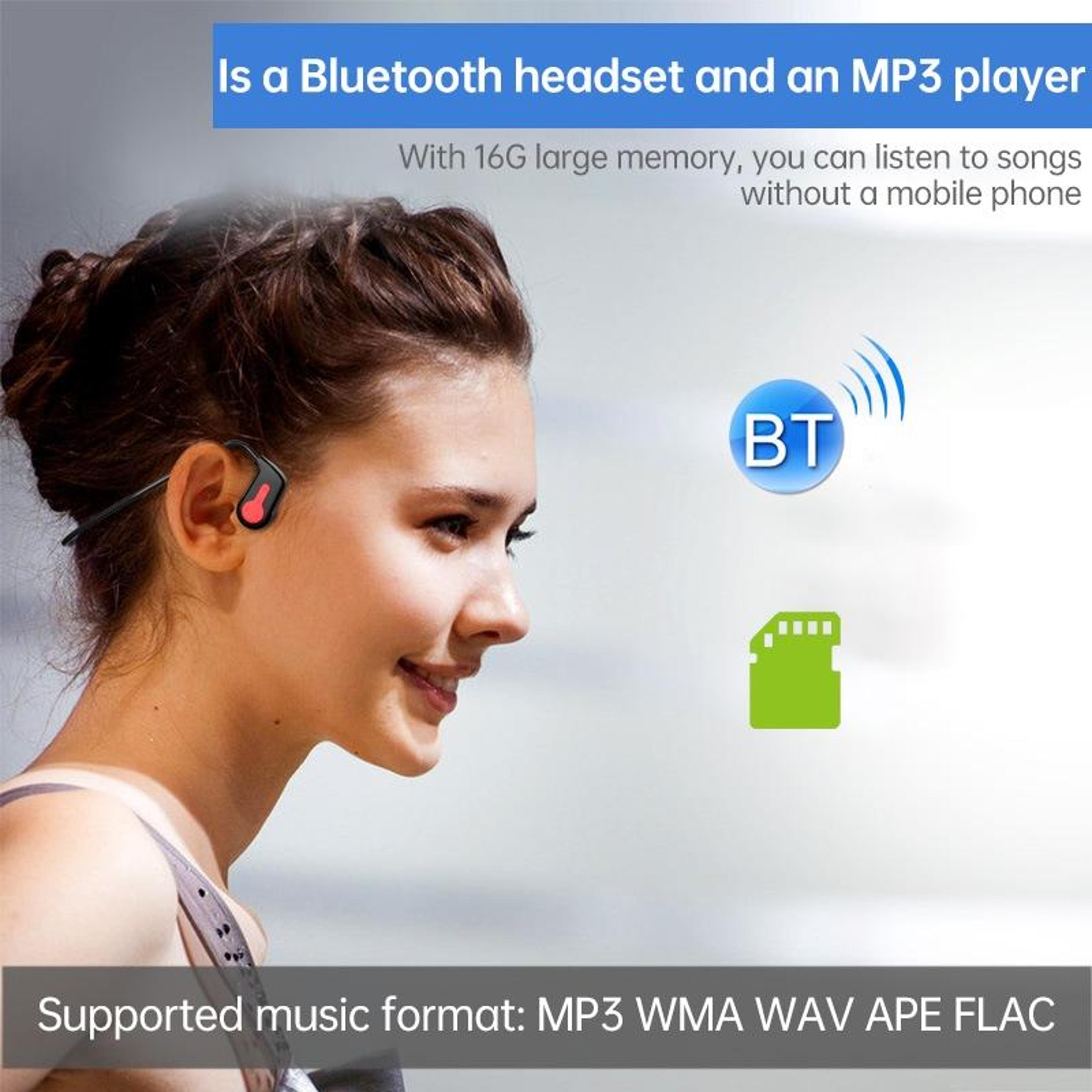 Bone Conduction Wireless Headphones Bluetooth Waterproof 5