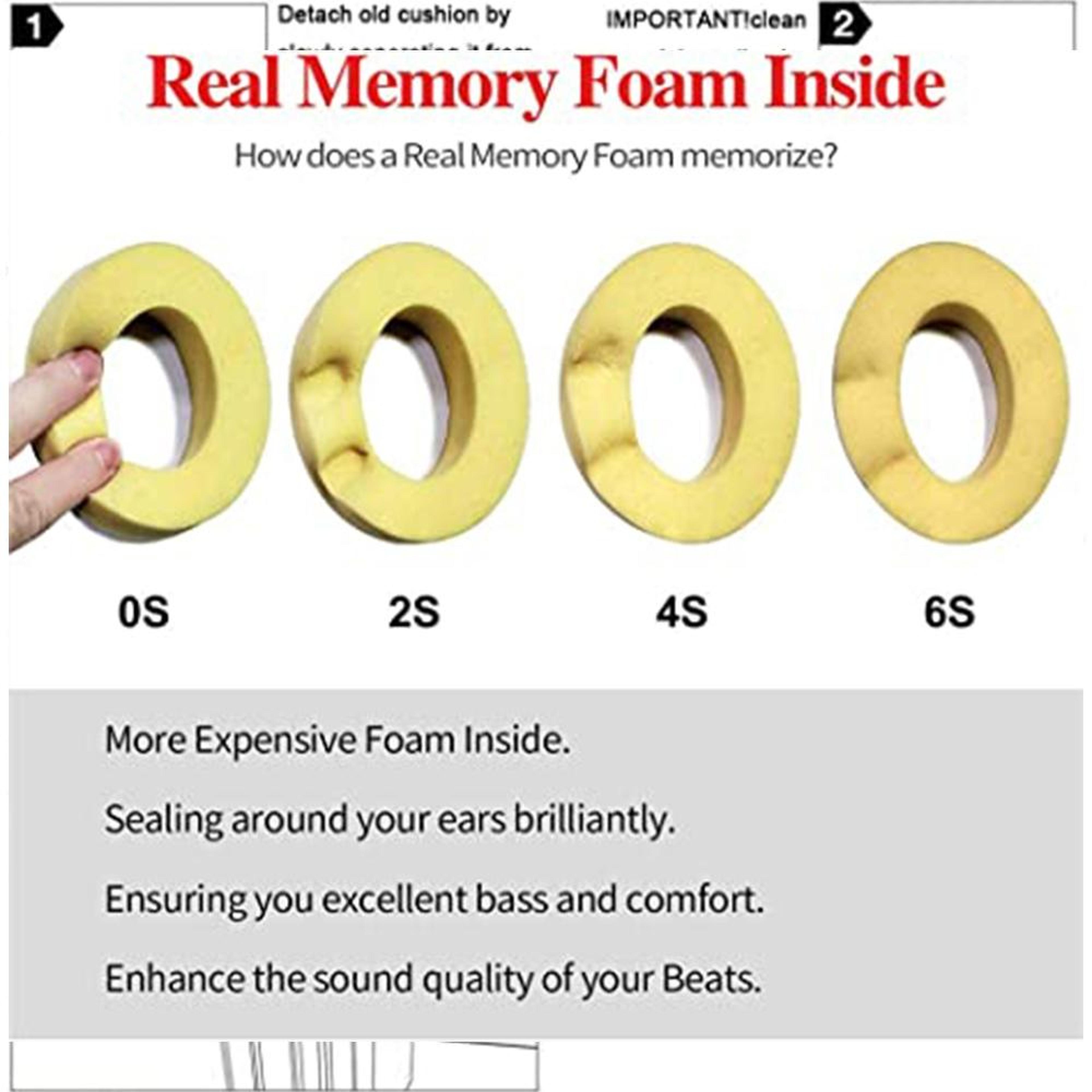 Premium Soft Sponge Earmuff Headphone Pads For Beats Solo Wired 3