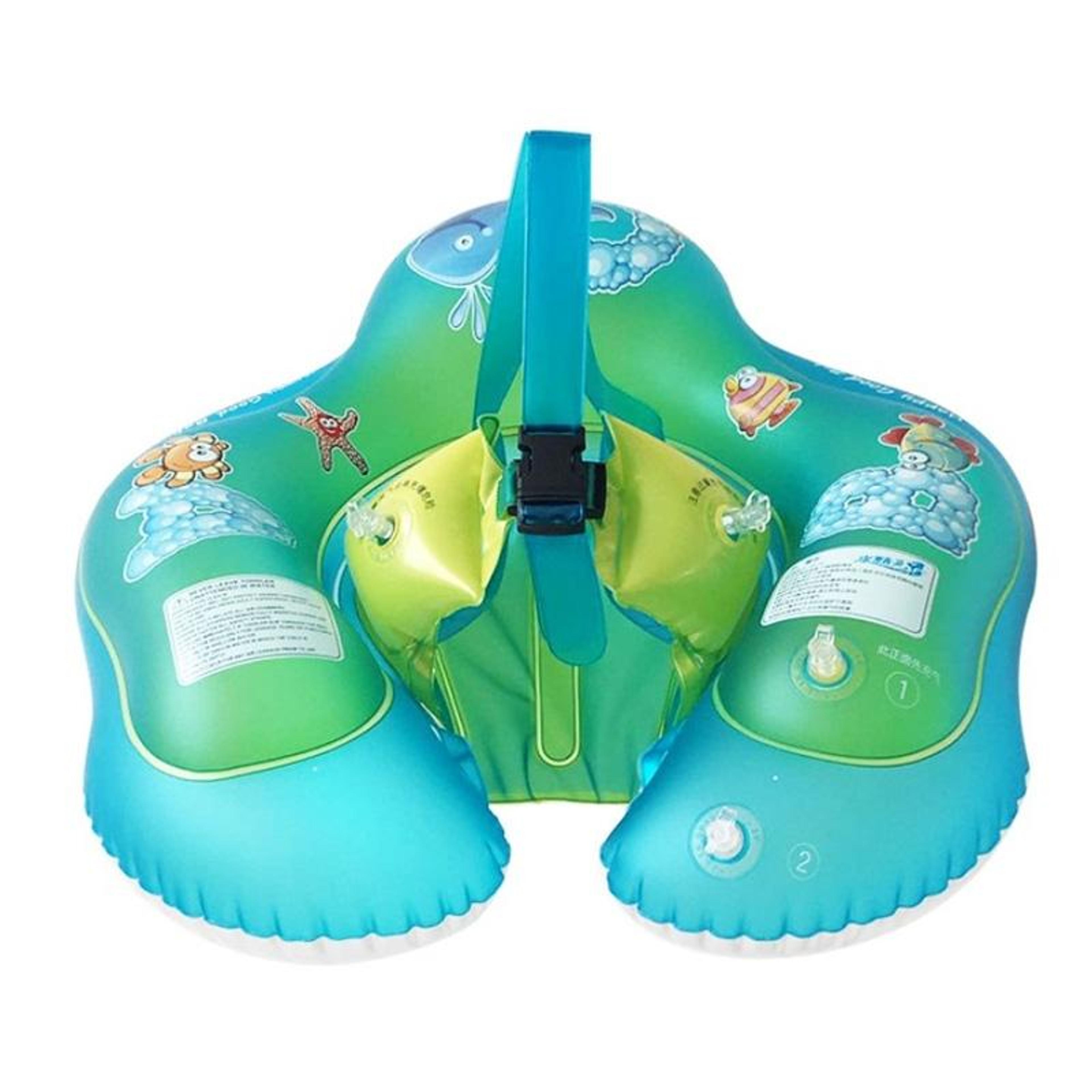 cartoon animal baby swim ring inflatable toddler pool float with chest support