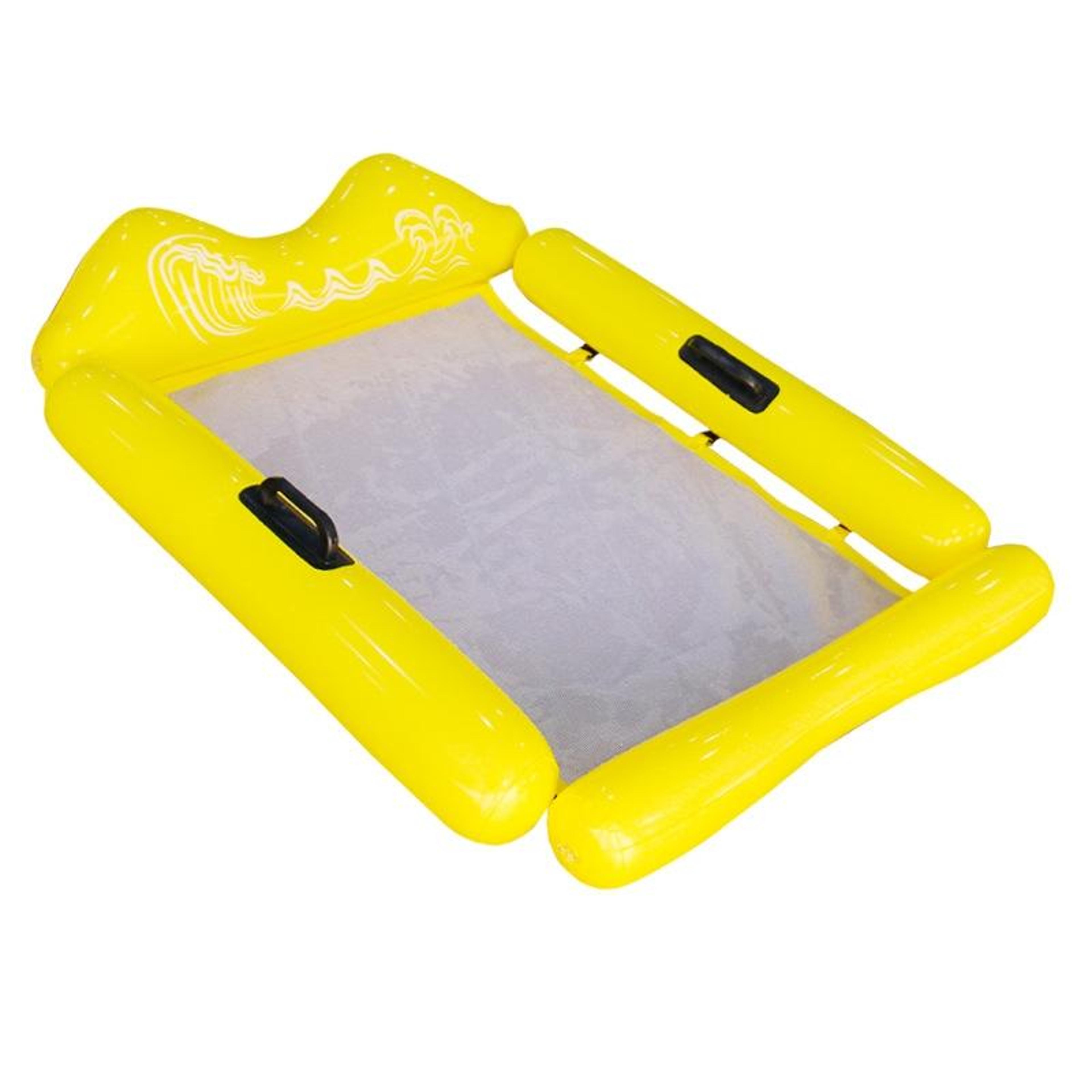 Lemon Inflatable Pool Float Water Bed Lounger With Headrest 4