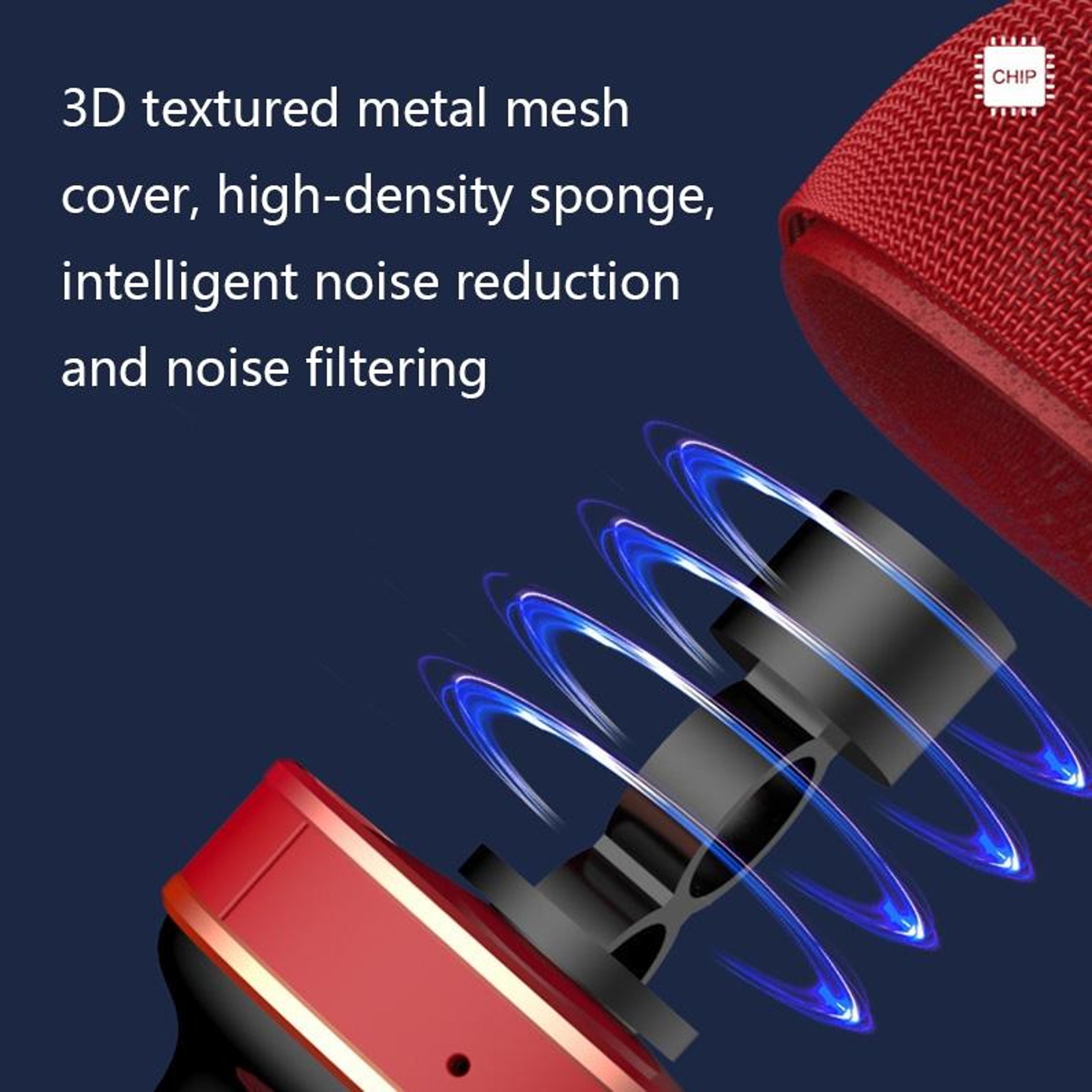 Live Wireless Bluetooth Microphone With Audio Function Portable Karaoke  Streaming Mic 2