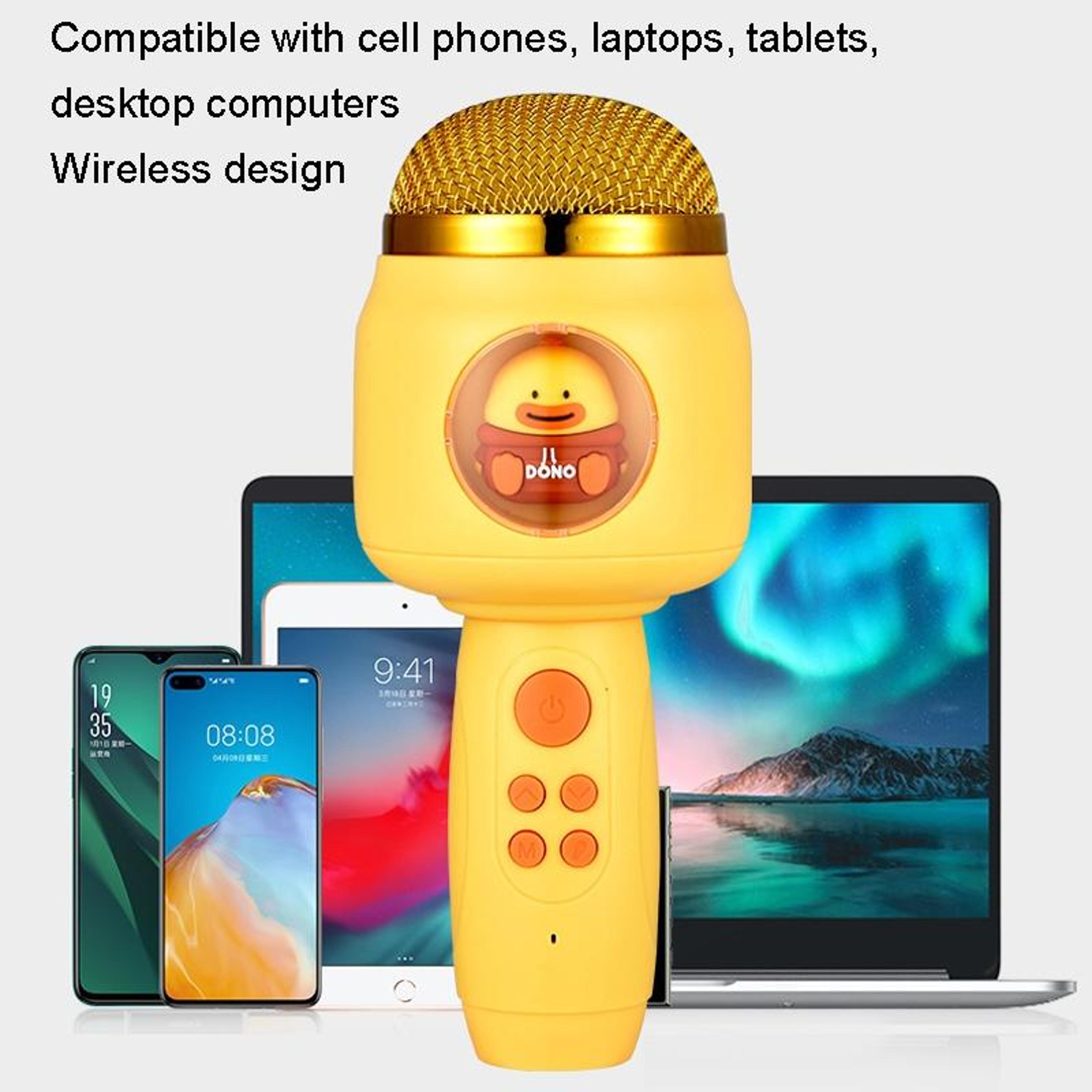 Kids Bluetooth Karaoke Microphone With Speaker Wireless Singing Microphone For Children 8