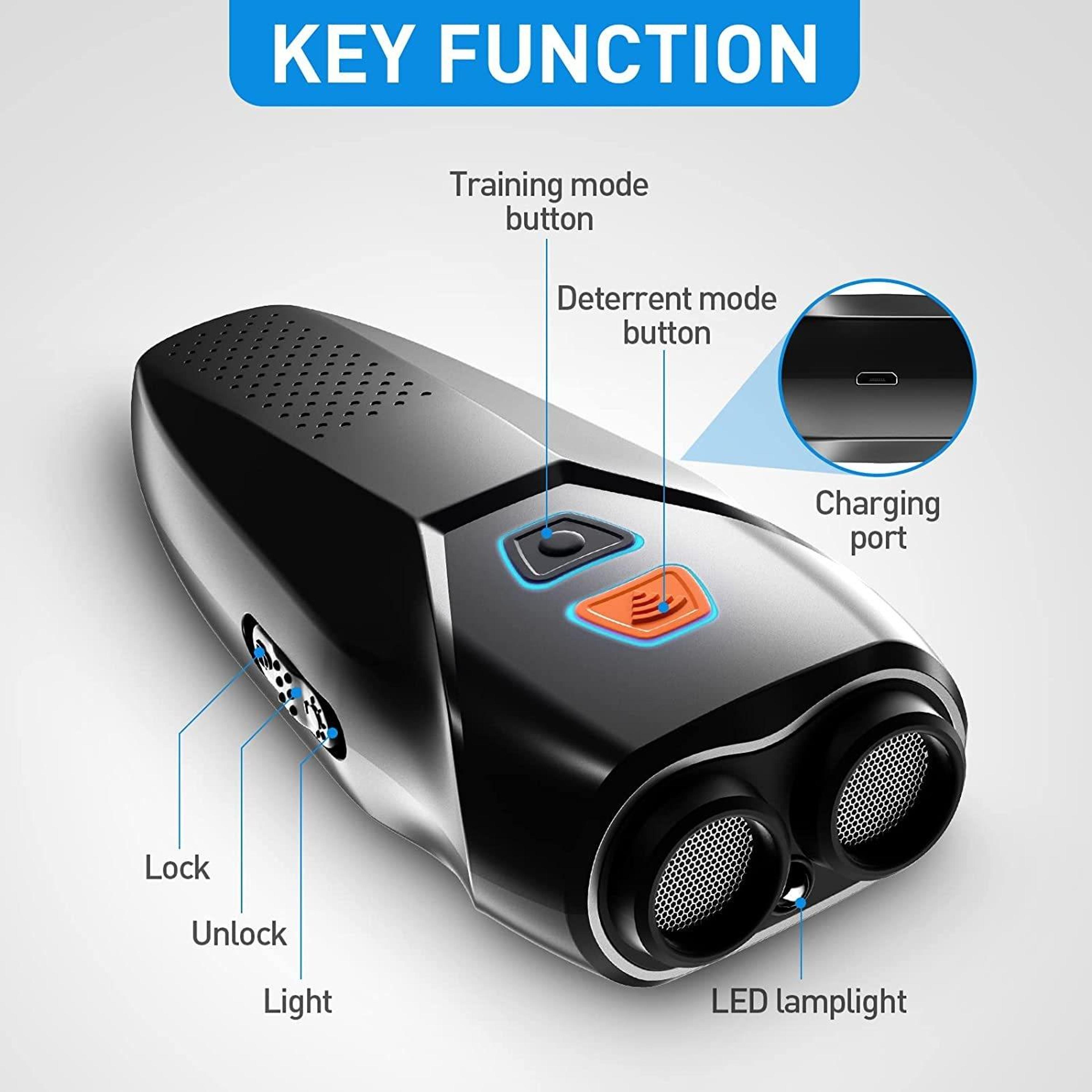 Rechargeable Ultrasonic Dog Training  Bark Control Handheld Repeller 5