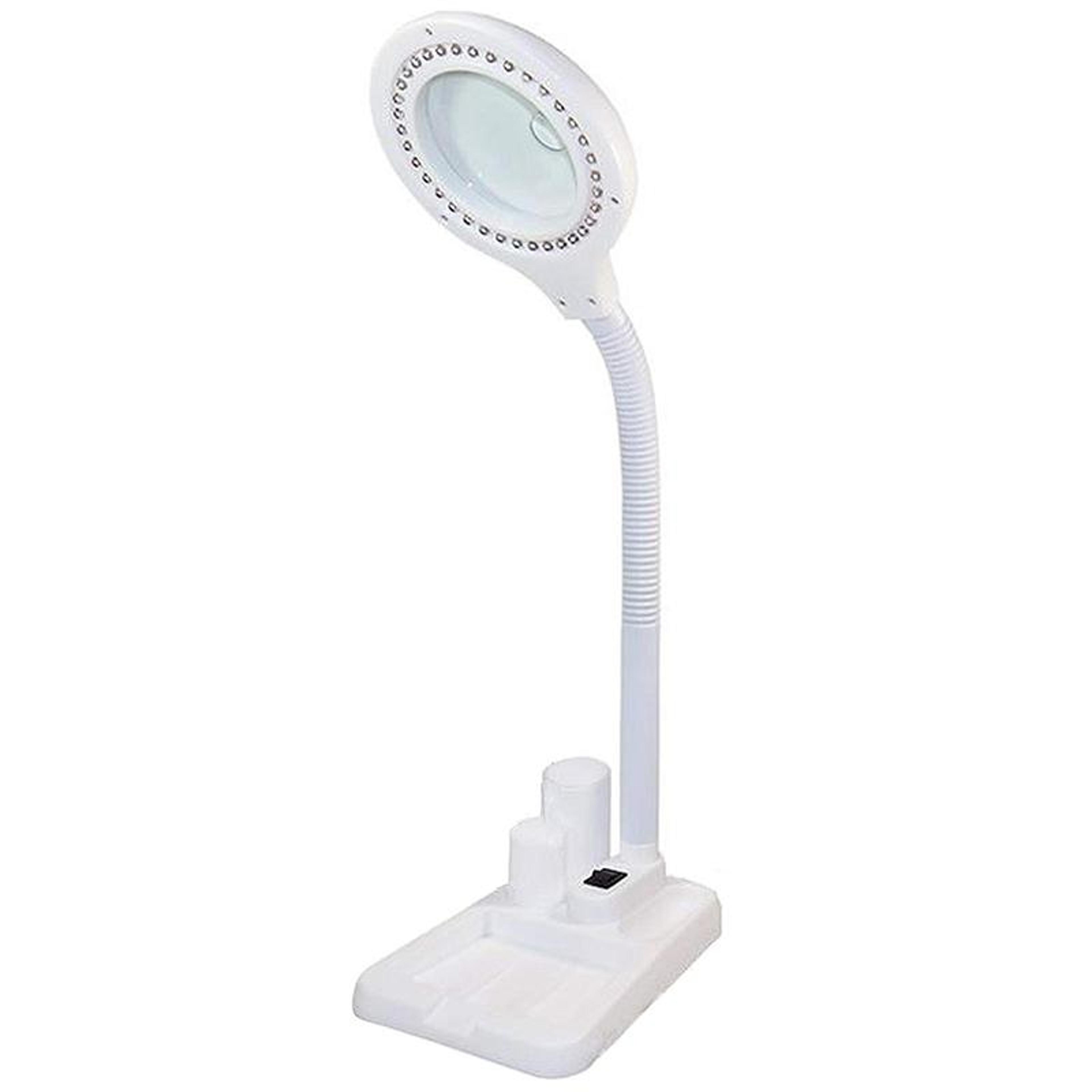 Premium LED Desk Lamp With Magnifying Glass Adjustable Work  Craft Light 0