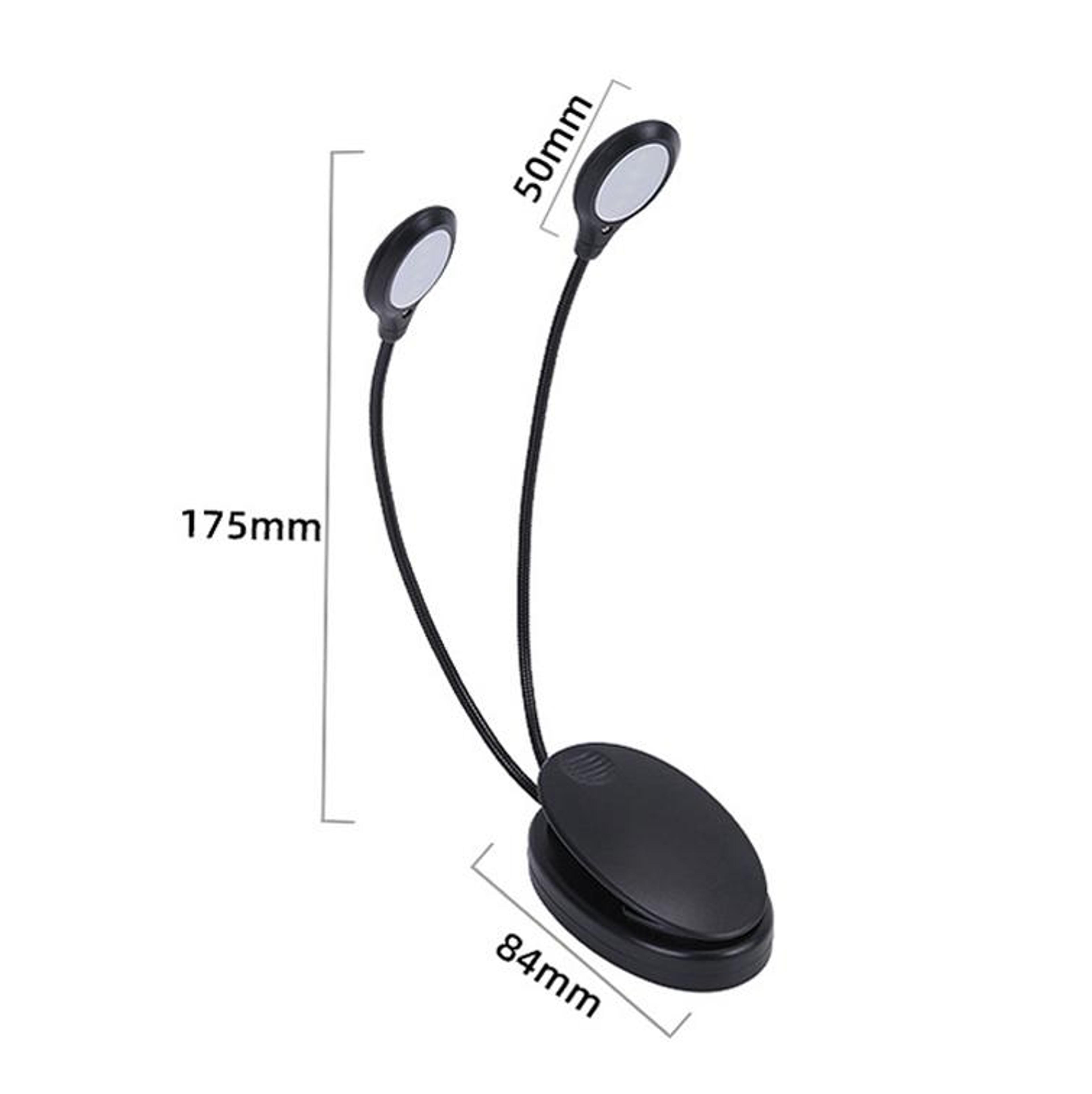 Premium Double Pole LED Music Stand Light With USB  Battery Power 4