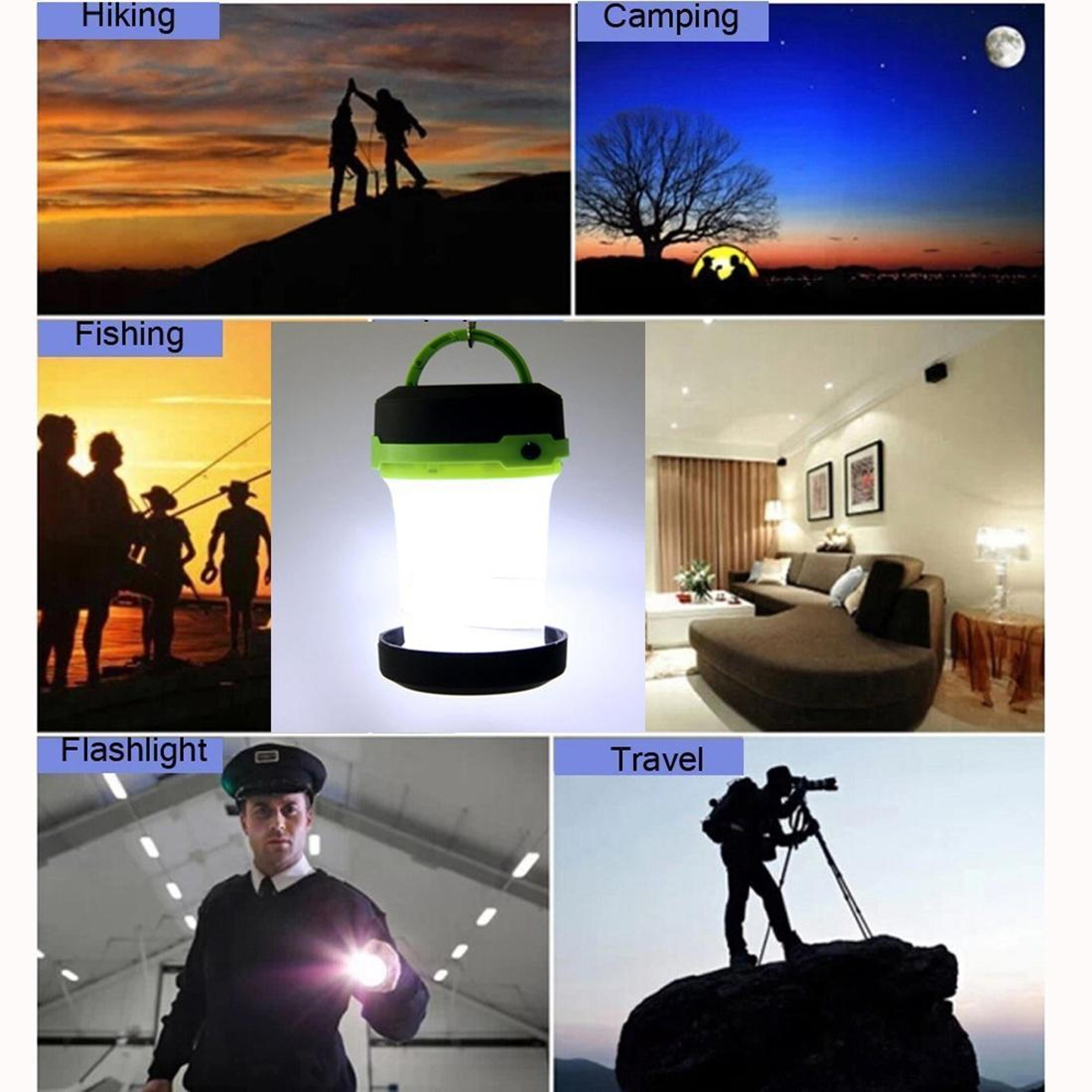 Premium Retractable LED Camping Lantern  Outdoor Tent Light Portable 3 Mode Camping Flashlight 8