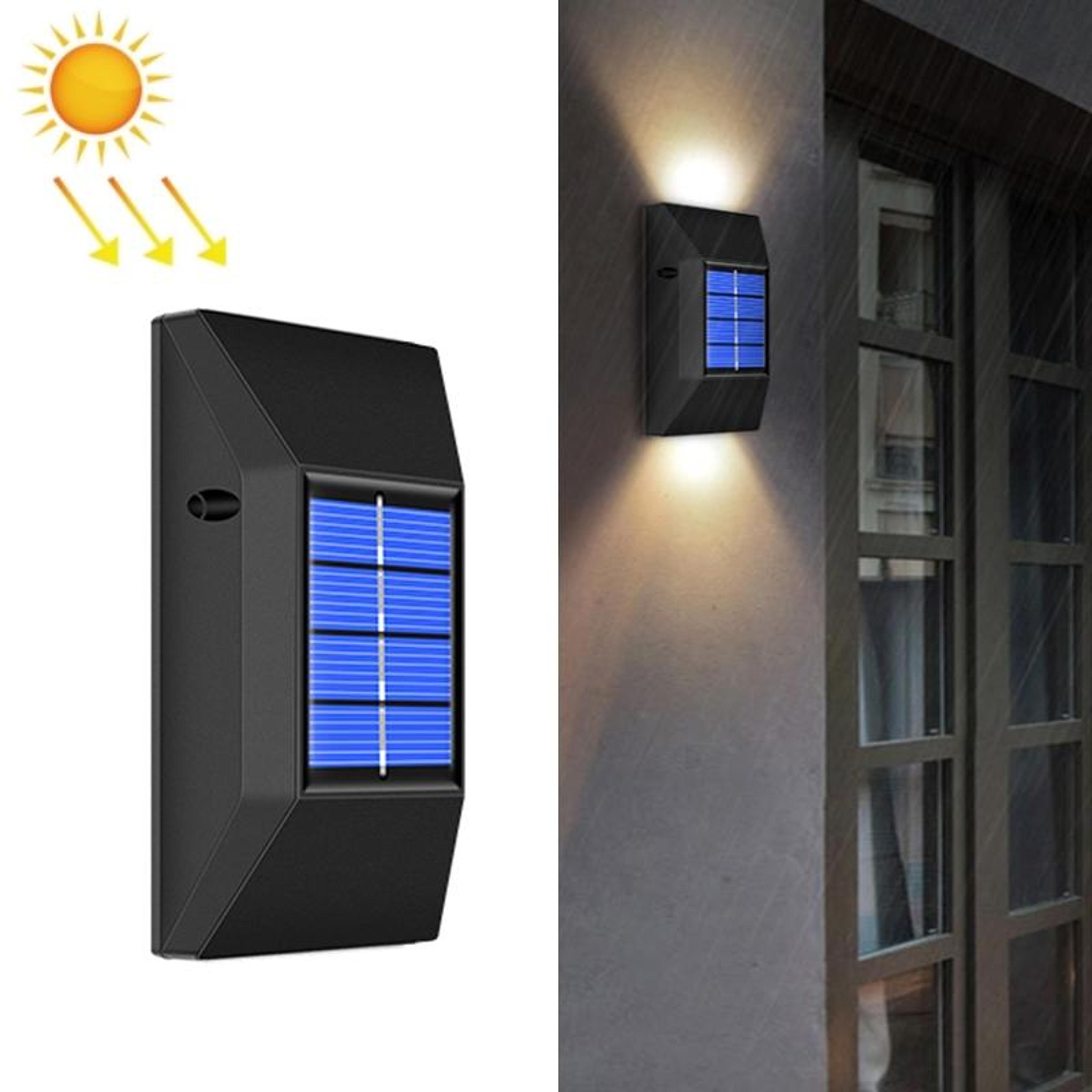 Solar Powered Outdoor Wall Light With 6 Warm LEDs Waterproof  Decorative 0